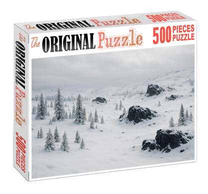 Silent Snowfields And Frosted Pines Large Format Puzzle