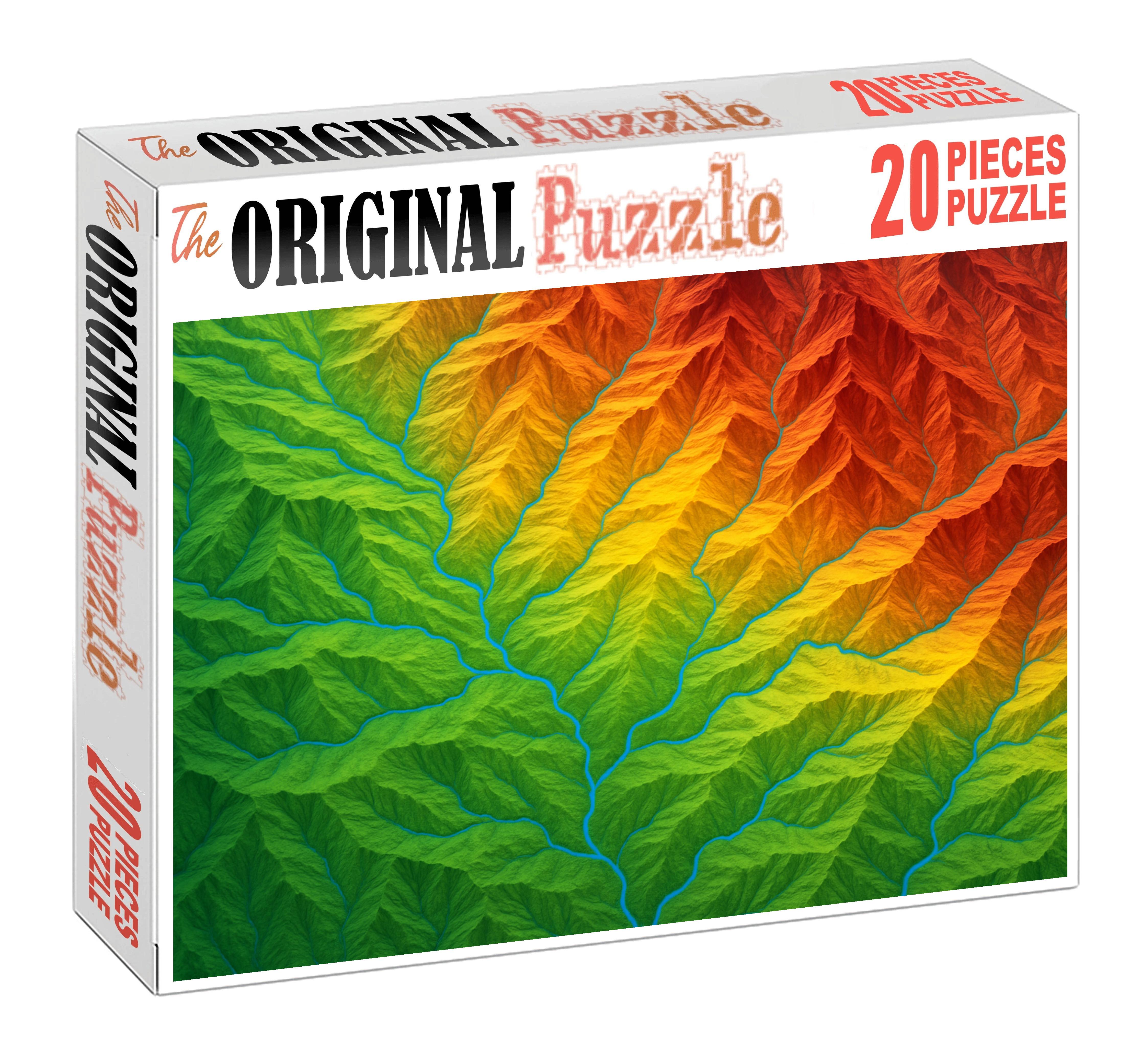 Chromatic Relief With Hydrologic Emphasis Premium Puzzle Pieces