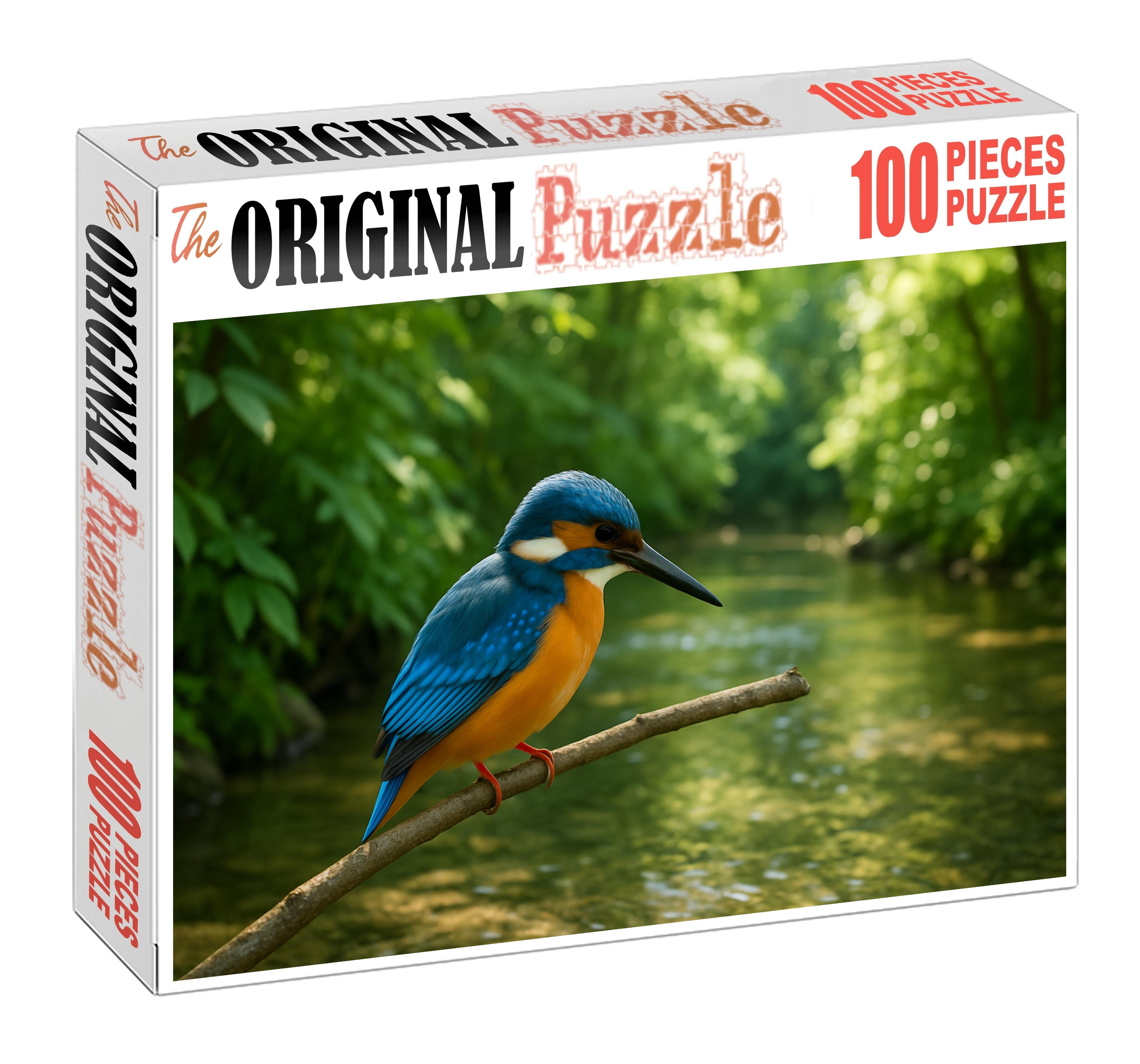 Azure Kingfisher The Vibrant Water's Jewel Unique Puzzle Design
