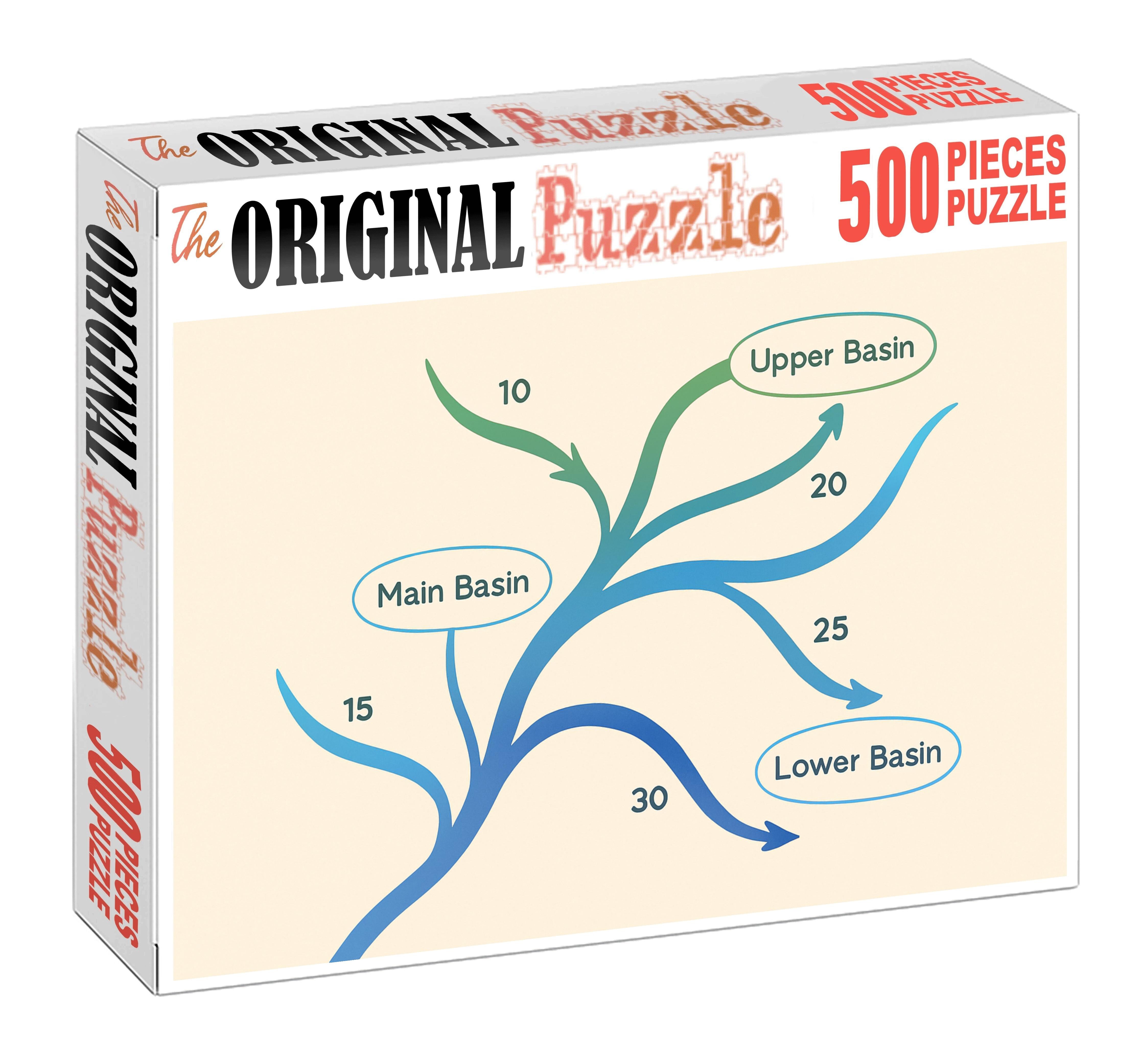 River Basin Flow Network Diagram Large Format Puzzle