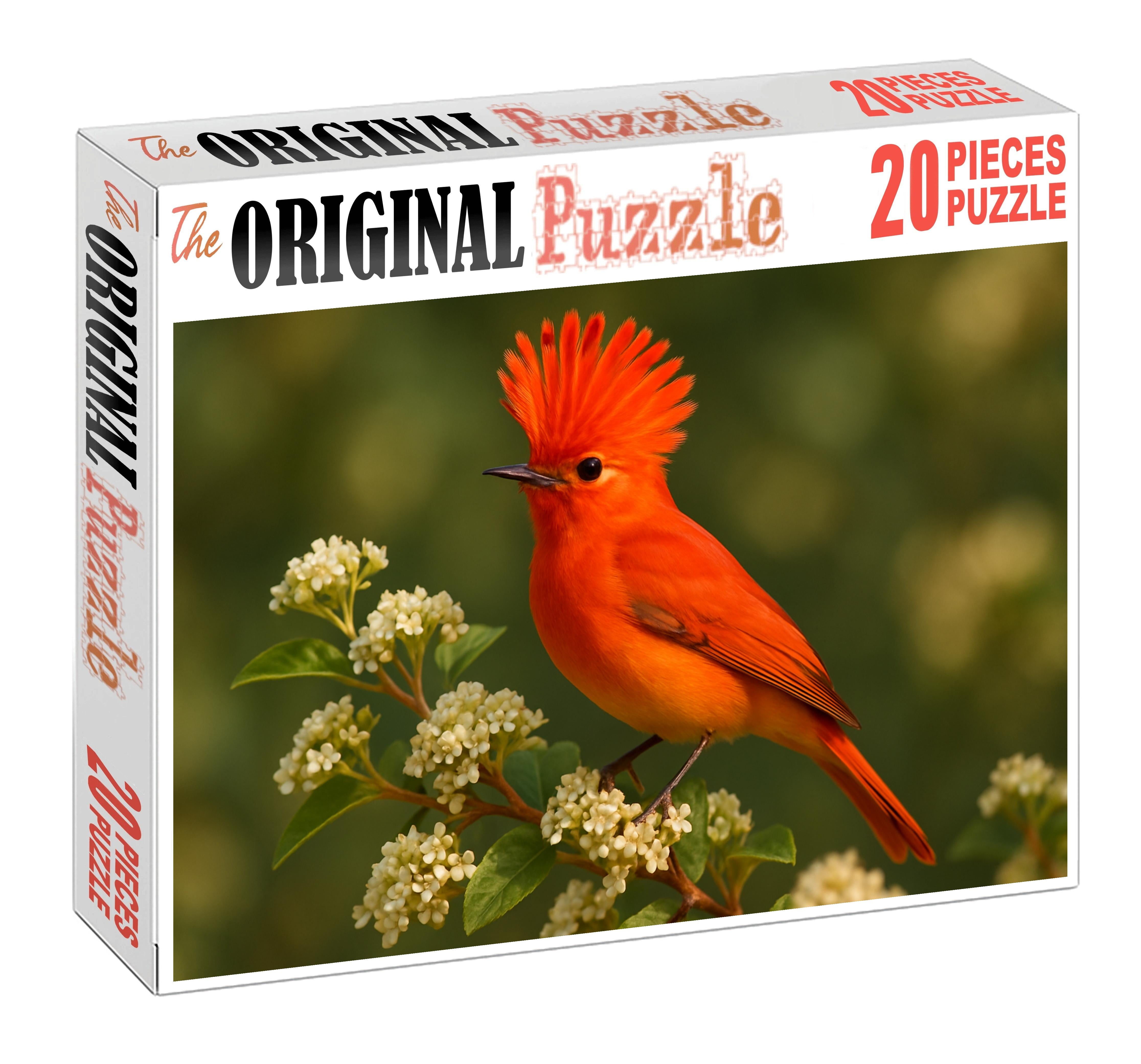 Sunfire Crestbird Vibrantly Colored Avian With Crest Of Flaming Feathers 100 Piece Puzzle