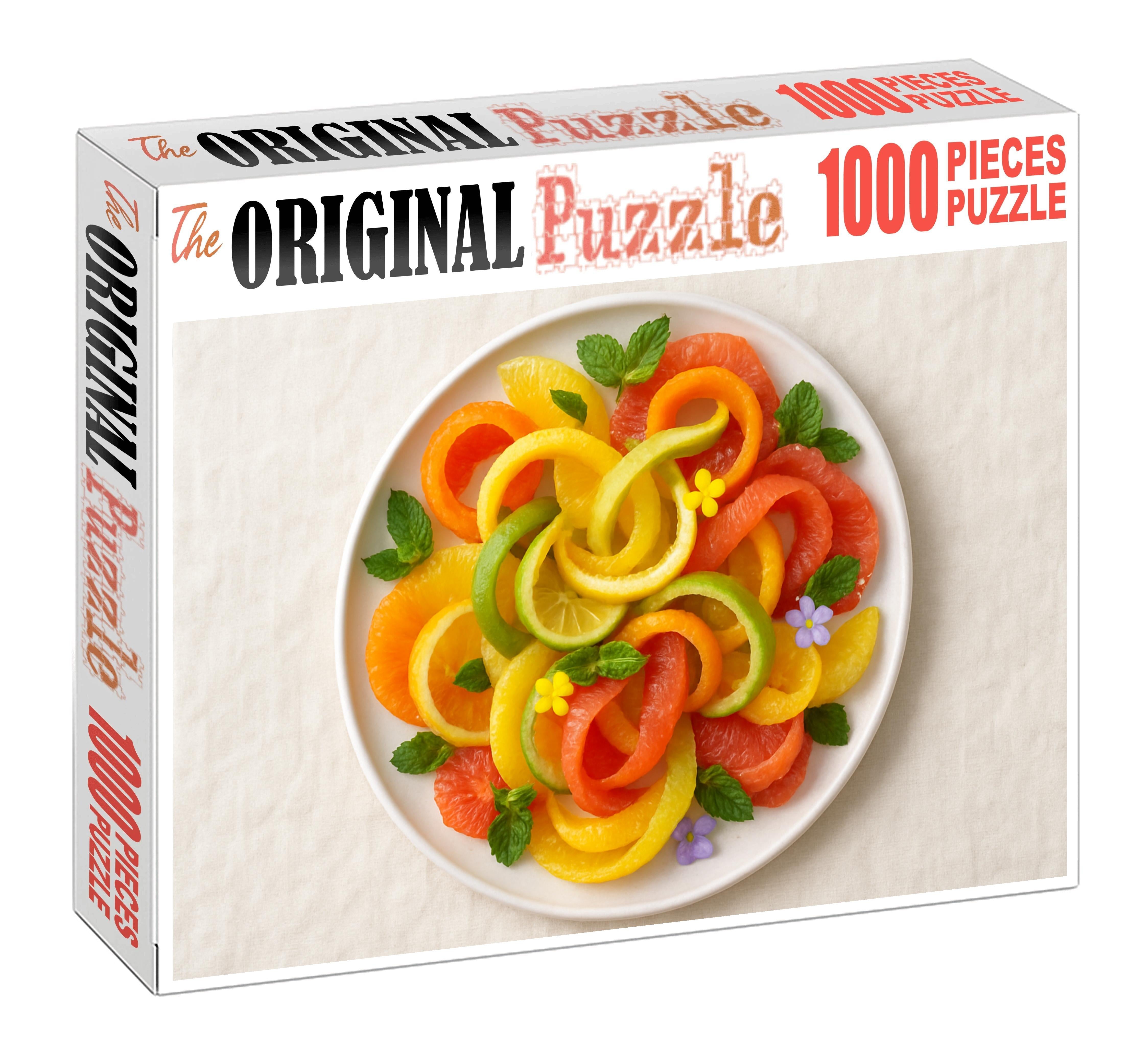 Citrus Ribbon Platter Twisted Segments Of Bright Citrus Medley Puzzle Challenge