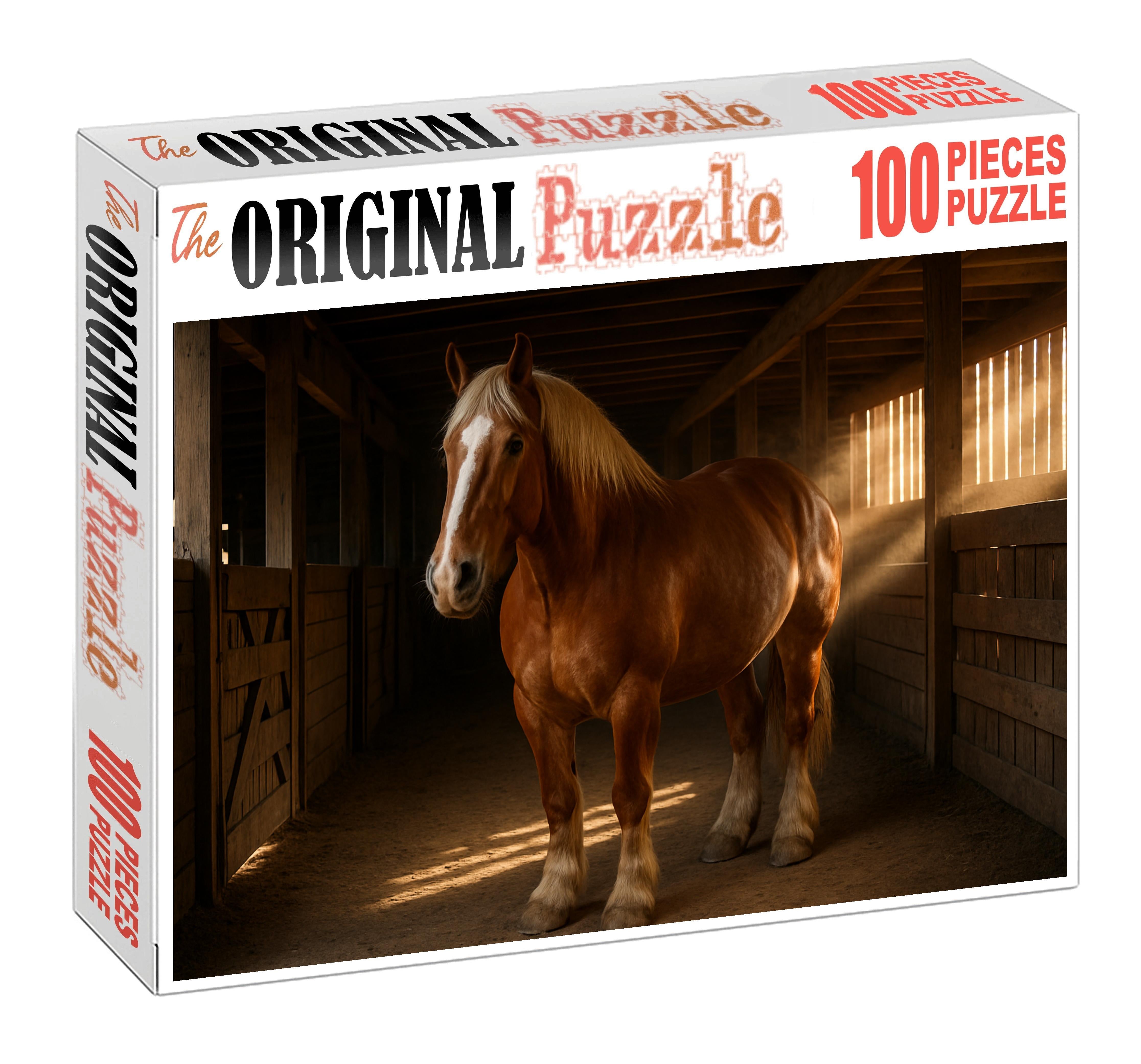 Copper Ridge Charger Robust Sorrel Draft Cross With Gentle Heart 200 Piece Puzzle