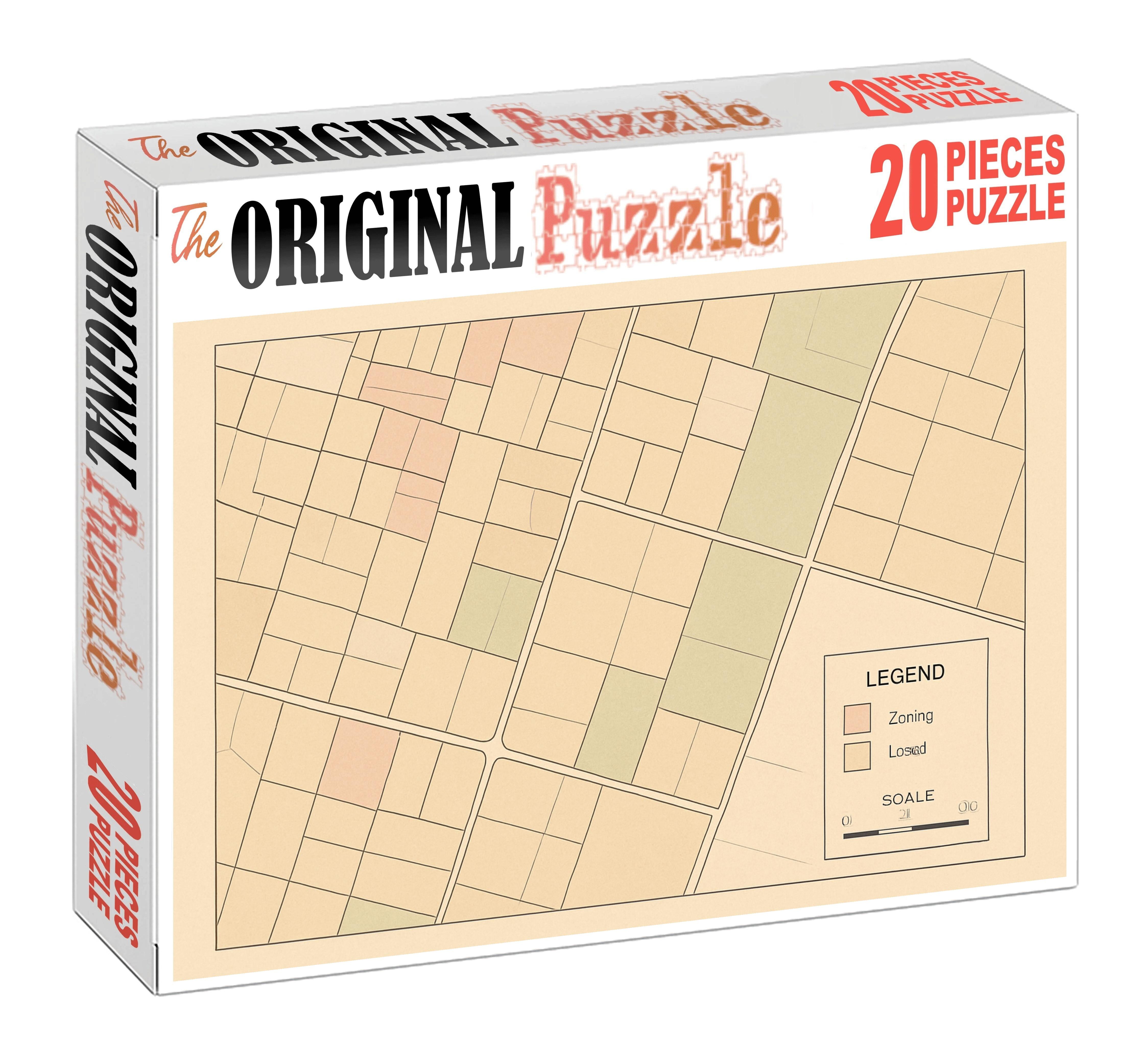 Cadastral Parcel Grid Map 20 Piece Puzzle