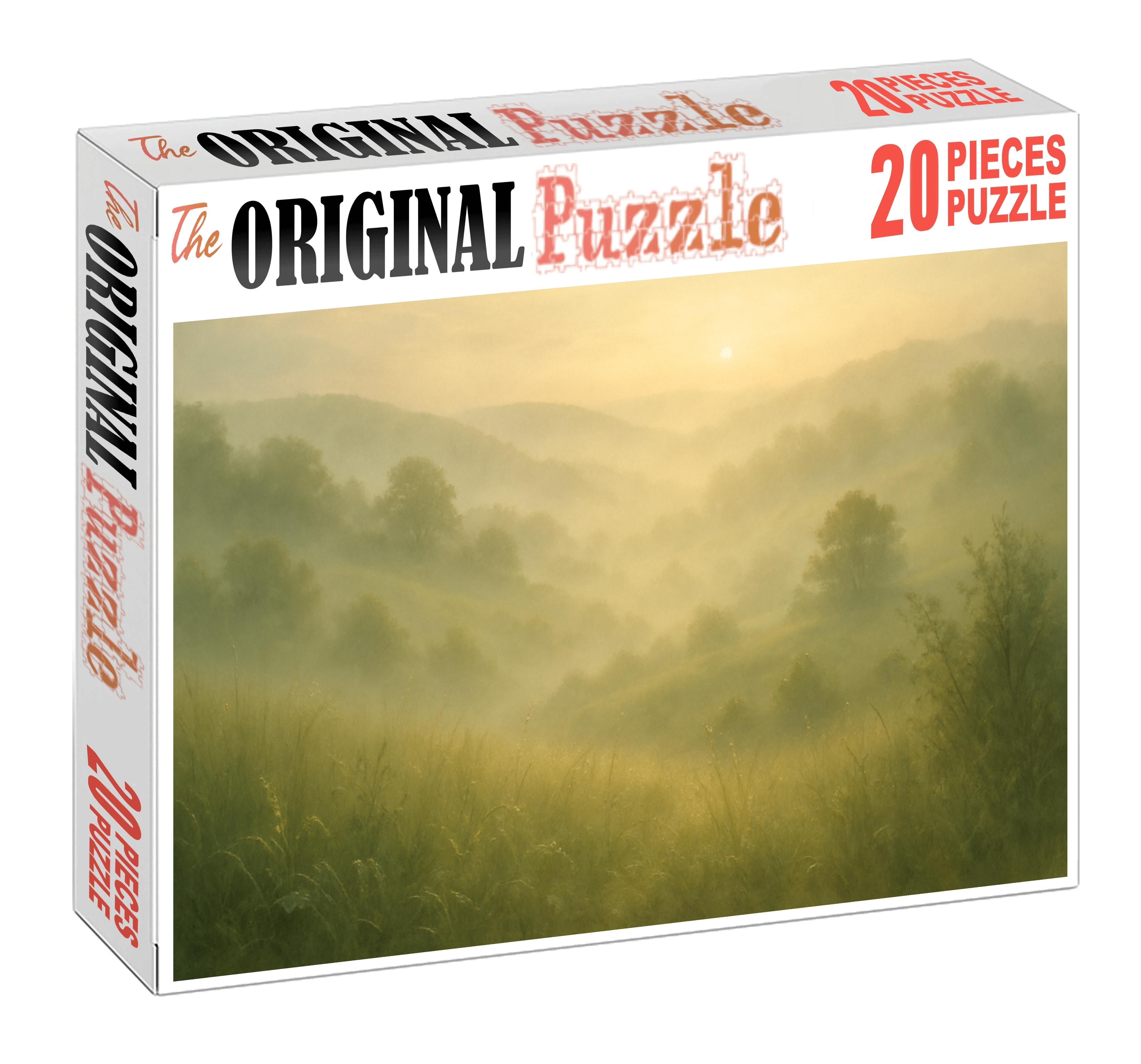 Morning Mist Over Rolling Hills 100 Piece Puzzle