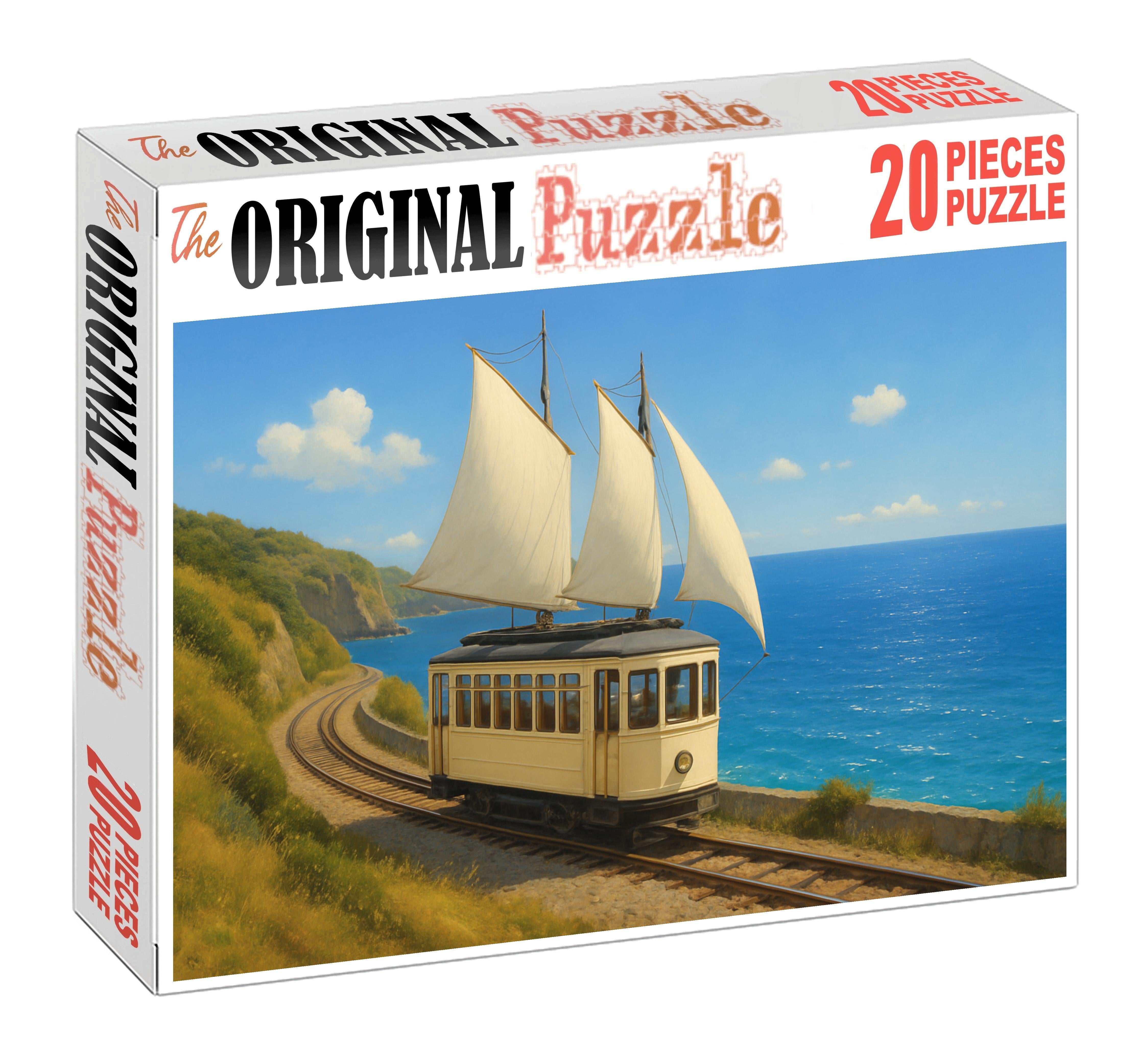 Wind-powered Coastal Sailtram 50 Piece Puzzle