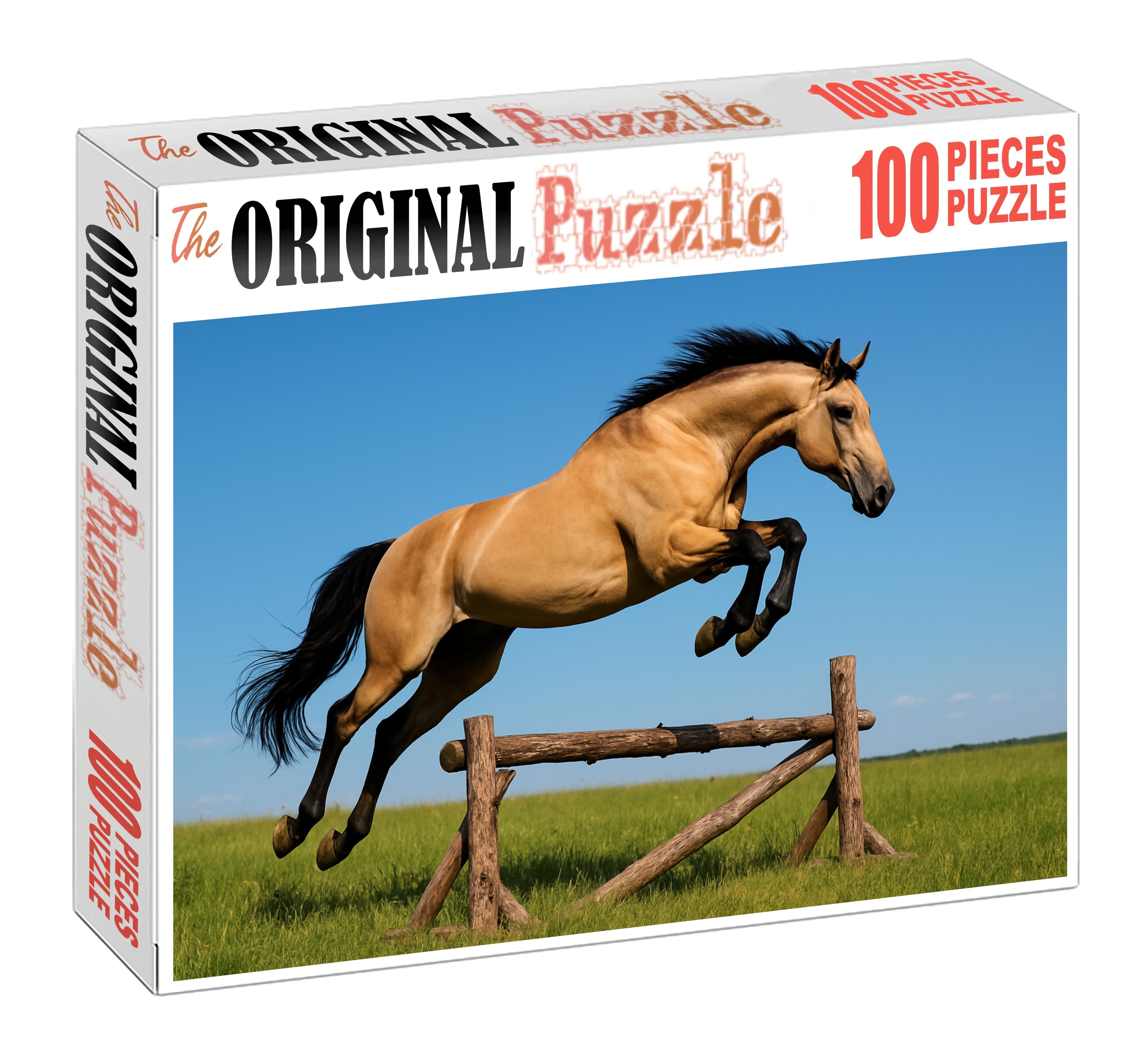 Golden Prairie Hunter Lustrous Buckskin Gelding With Athletic Frame 200 Piece Puzzle
