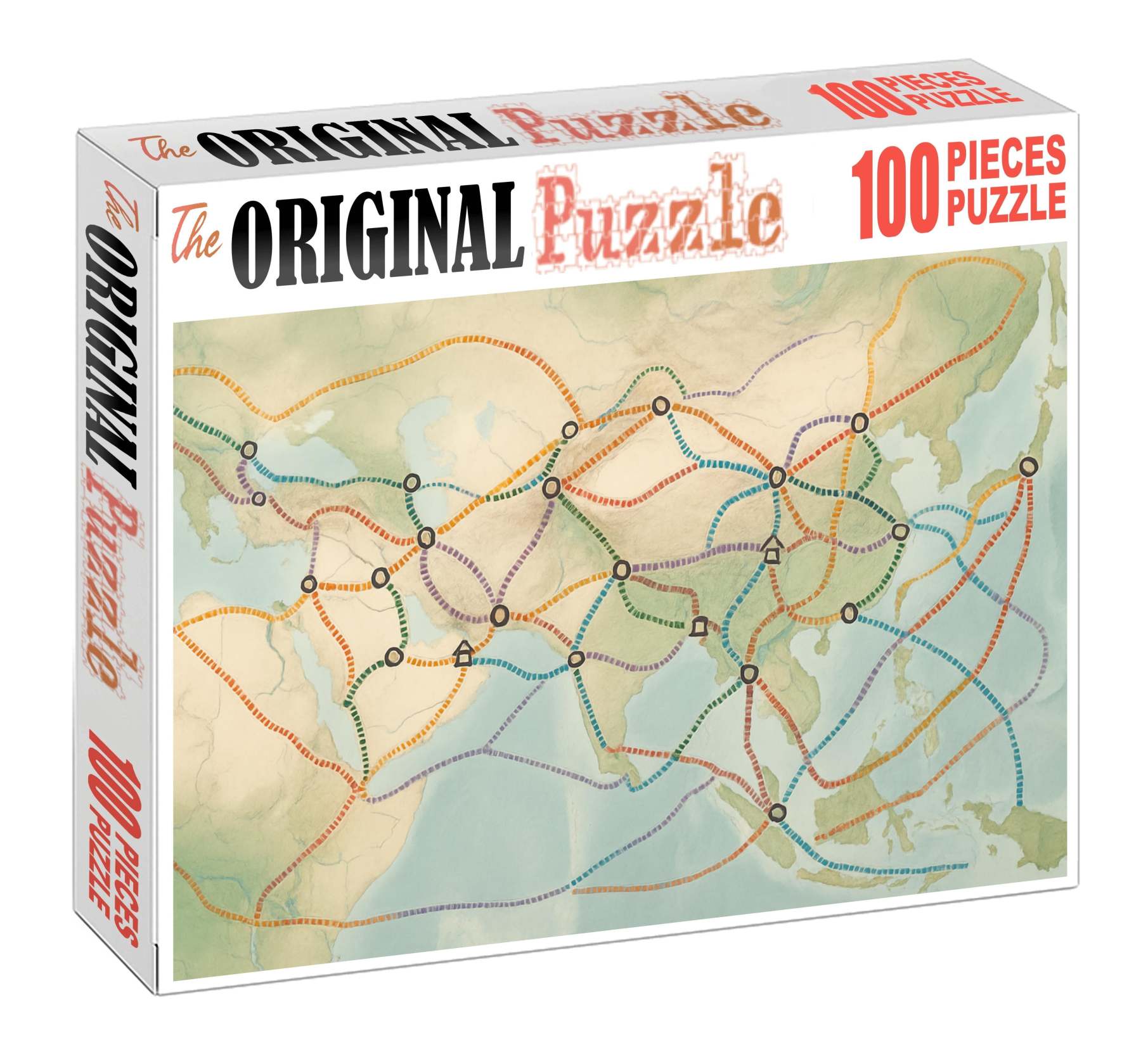 Historic Trade Route Overlays 500 Piece Puzzle