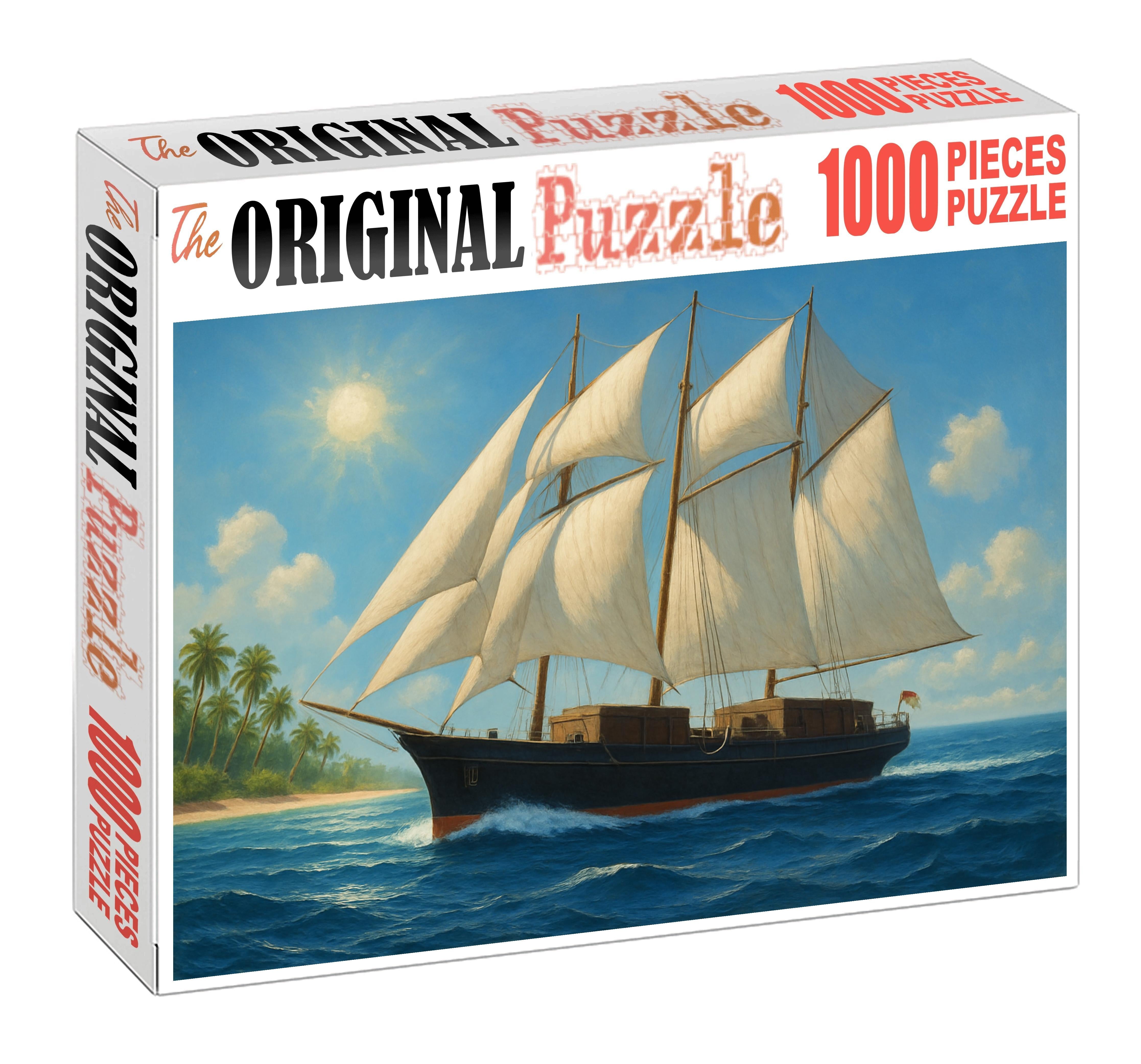 Wind-assisted Cargo Sailing Catamaran 100 Piece Puzzle