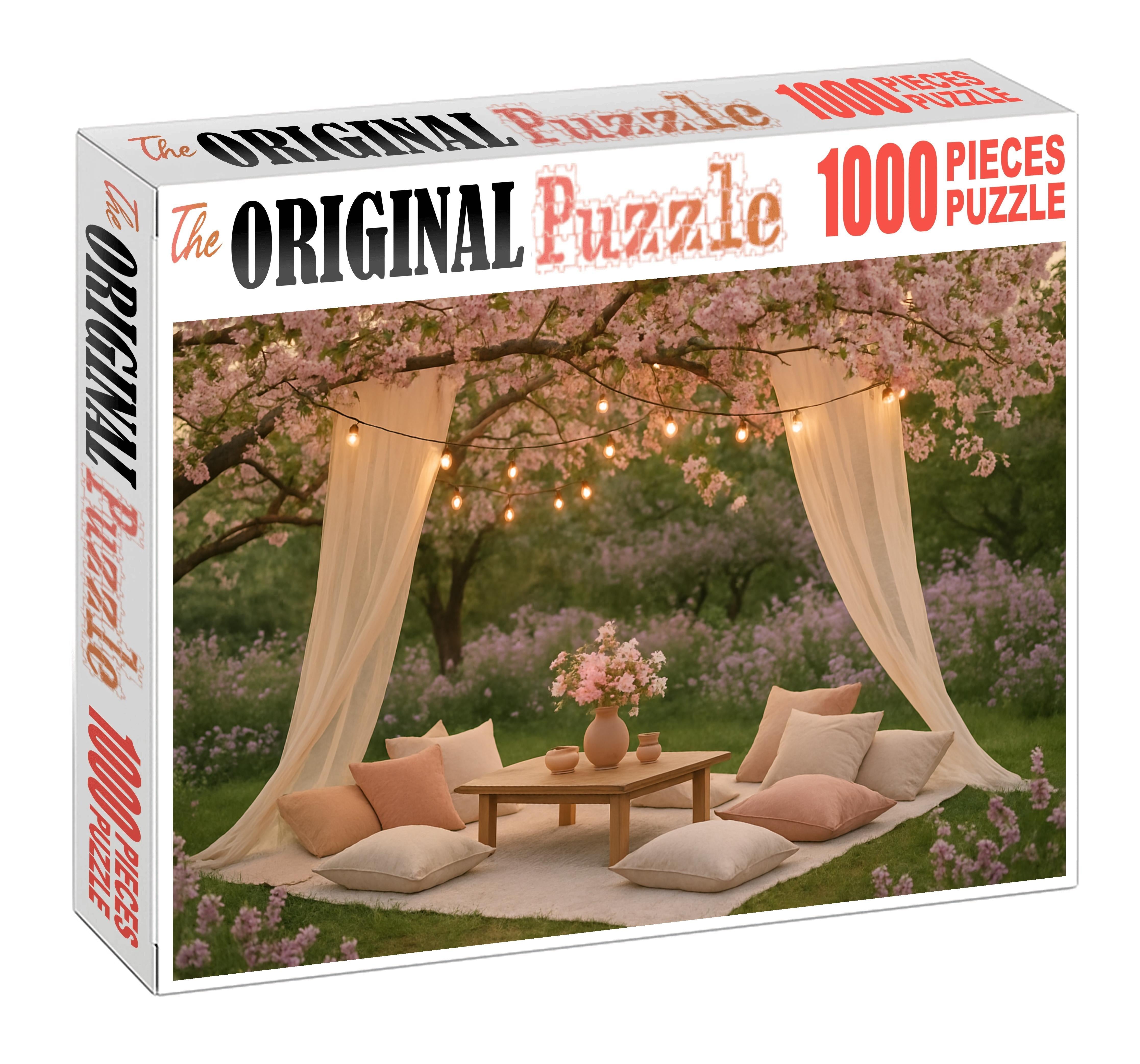 Blossom Canopy Soiree Draped Fabrics And Pastel Florals Puzzle Fun