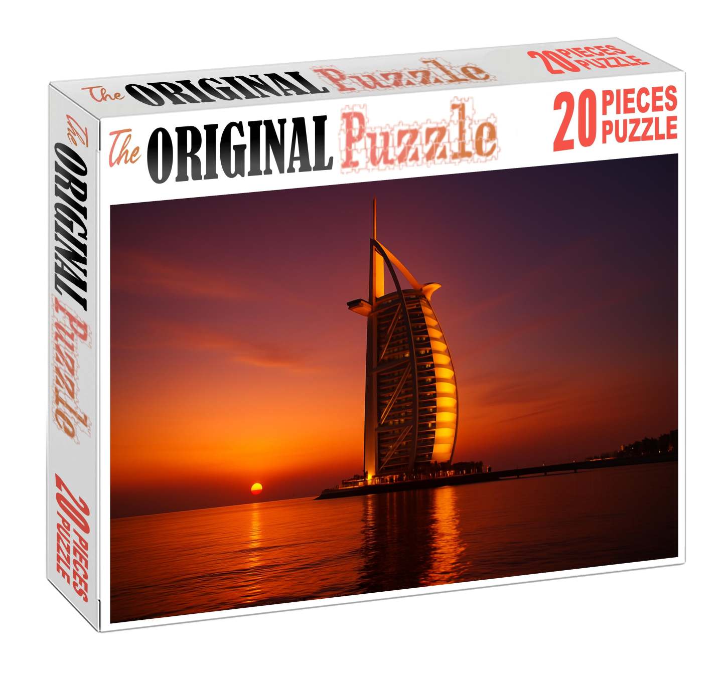 Burj Al Arab Rising In Dubai Uae Known By 6650 Globally As A Luxury Sail-shaped Hotel Icon 20 Piece Puzzle