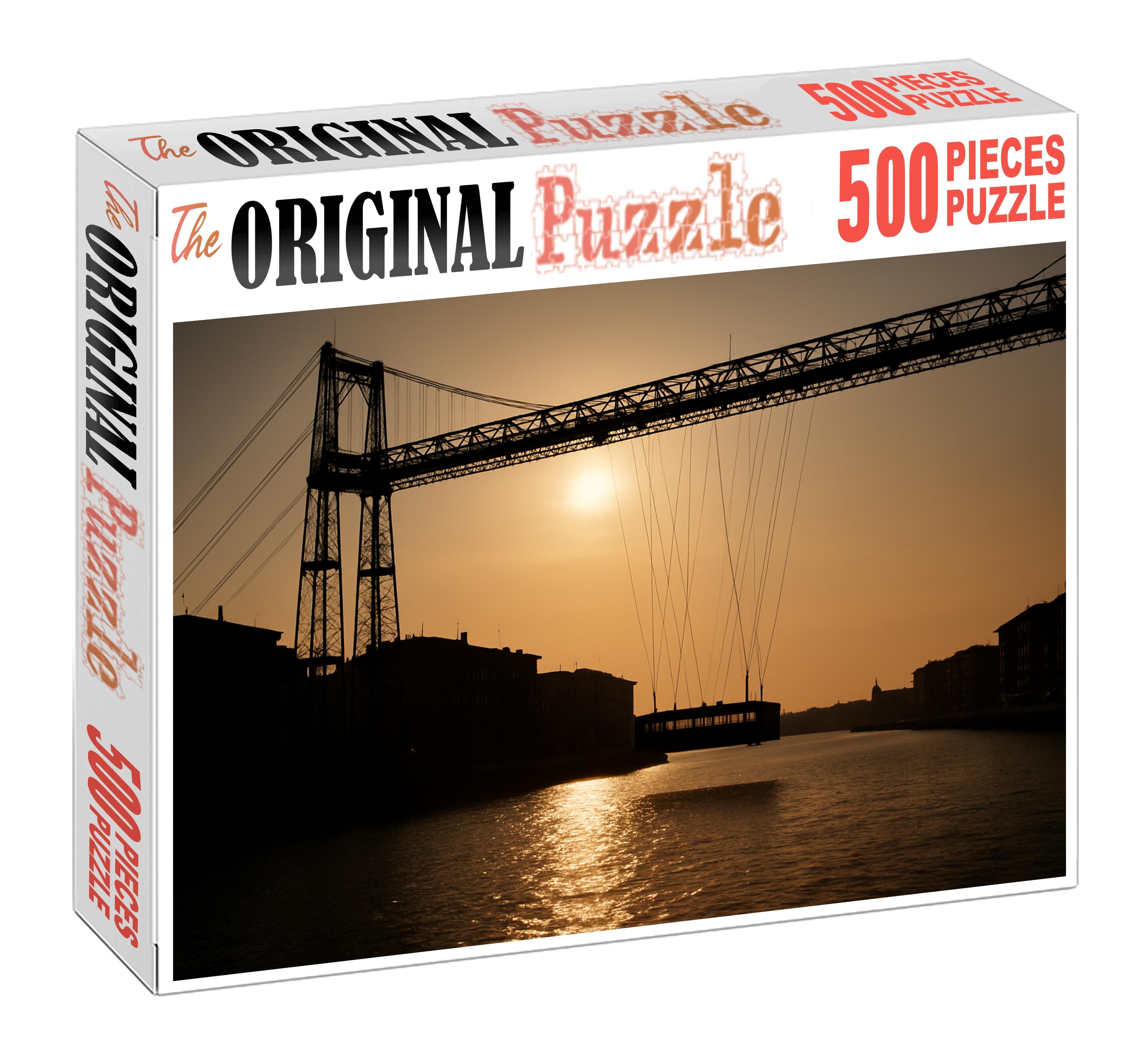 Puente De Vizcaya Vizcaya Bridge Spanning The Nervion River In Portugalete Spain Admired By 6170 As The Worlds Oldest Transporter Bridge 20 Piece Puzzle