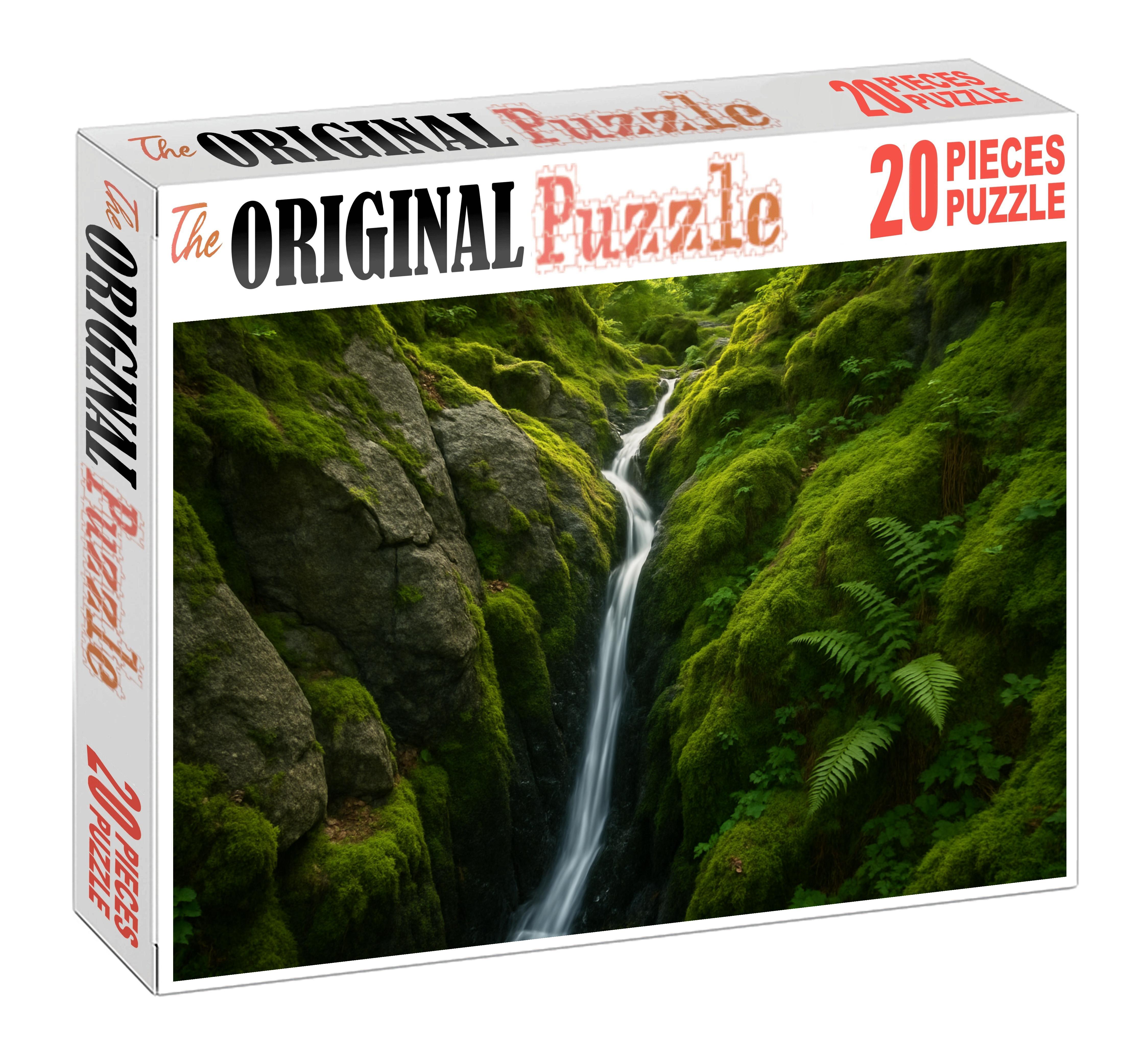 Silver Serpent Cascade Custom Jigsaw Puzzle