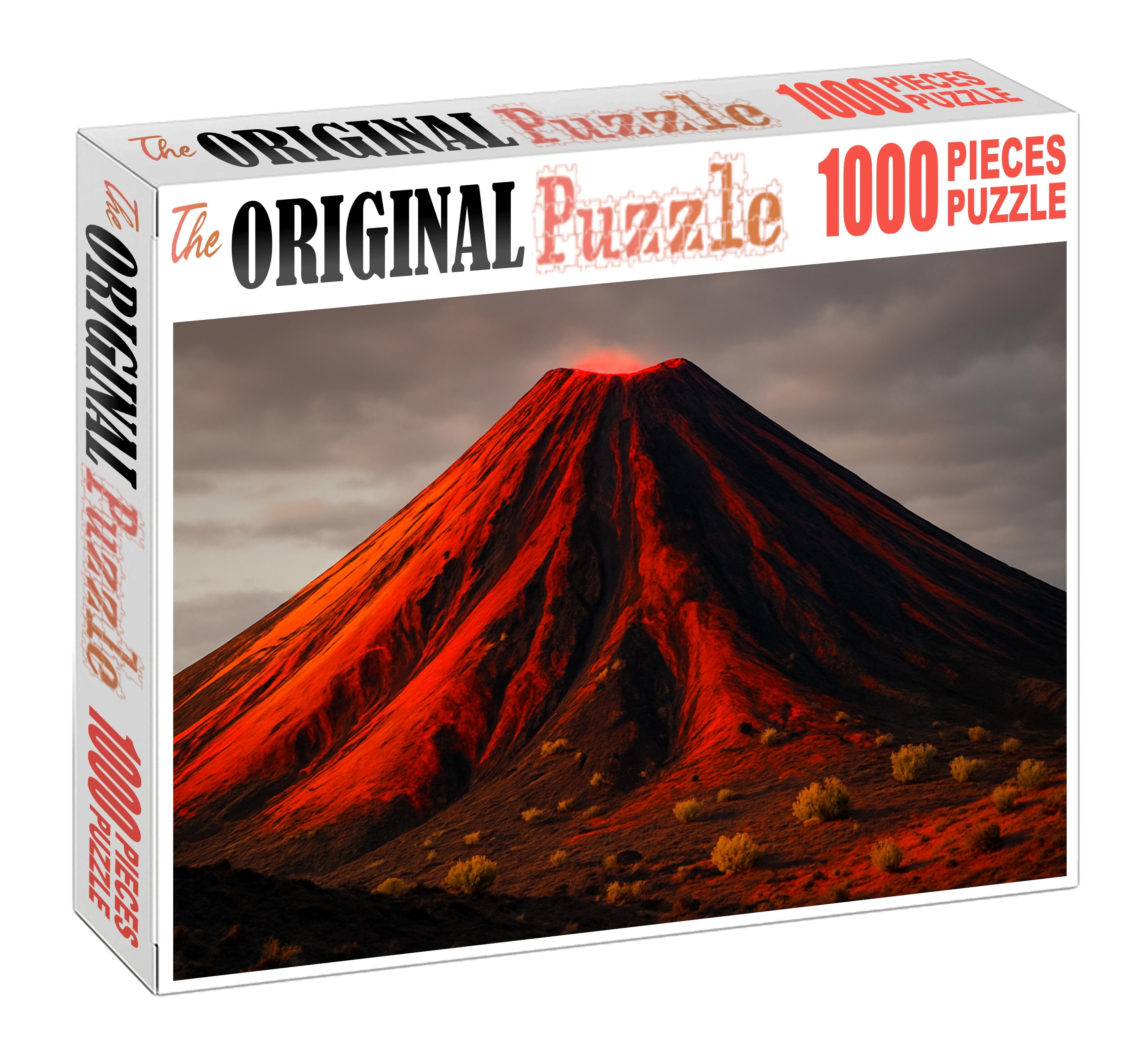 Crimson Volcanic Cone Large Format Puzzle