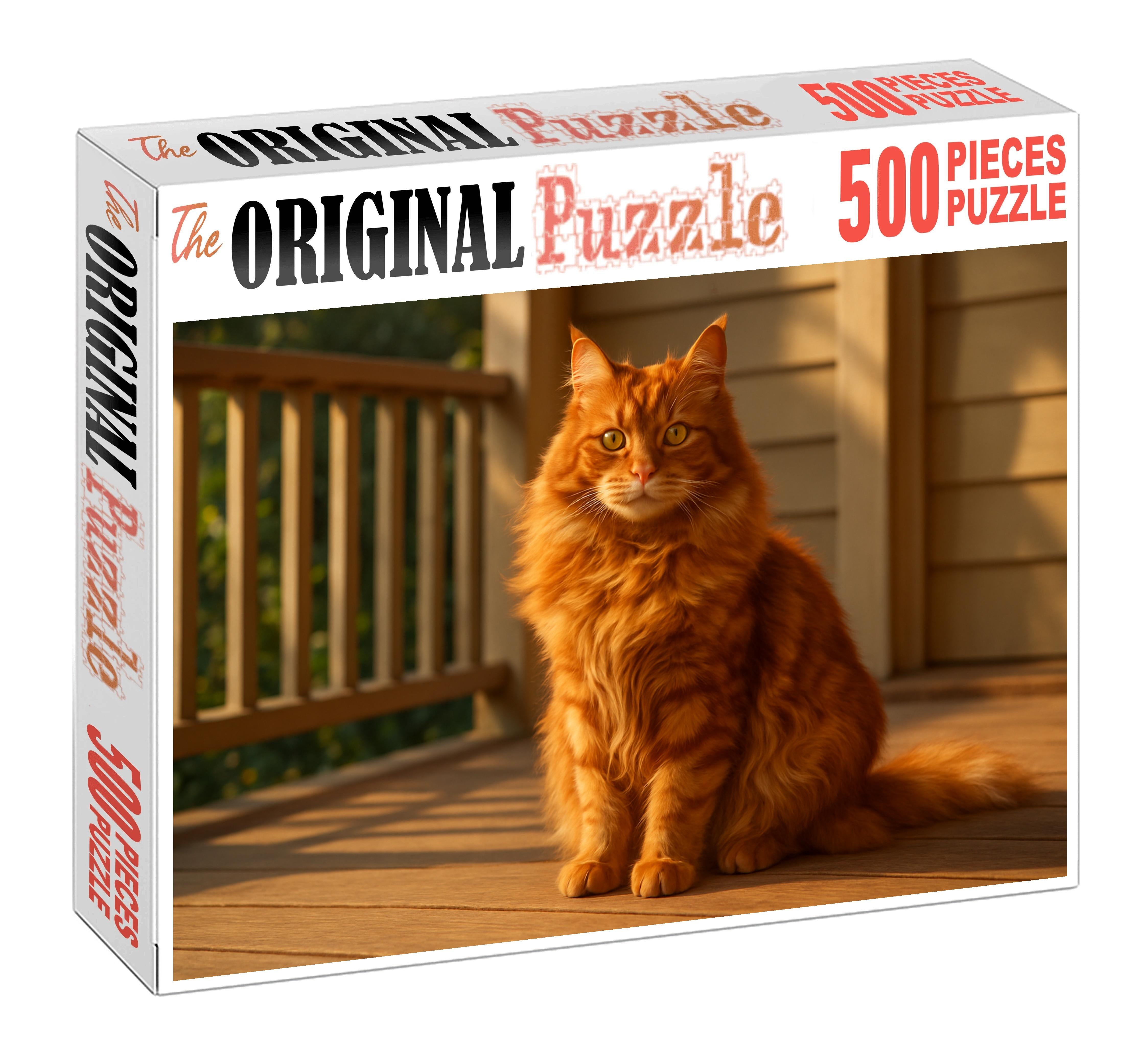 Ginger Whirl Vibrant Red Longhair With Spirited And Loyal Nature Premium Puzzle Pieces