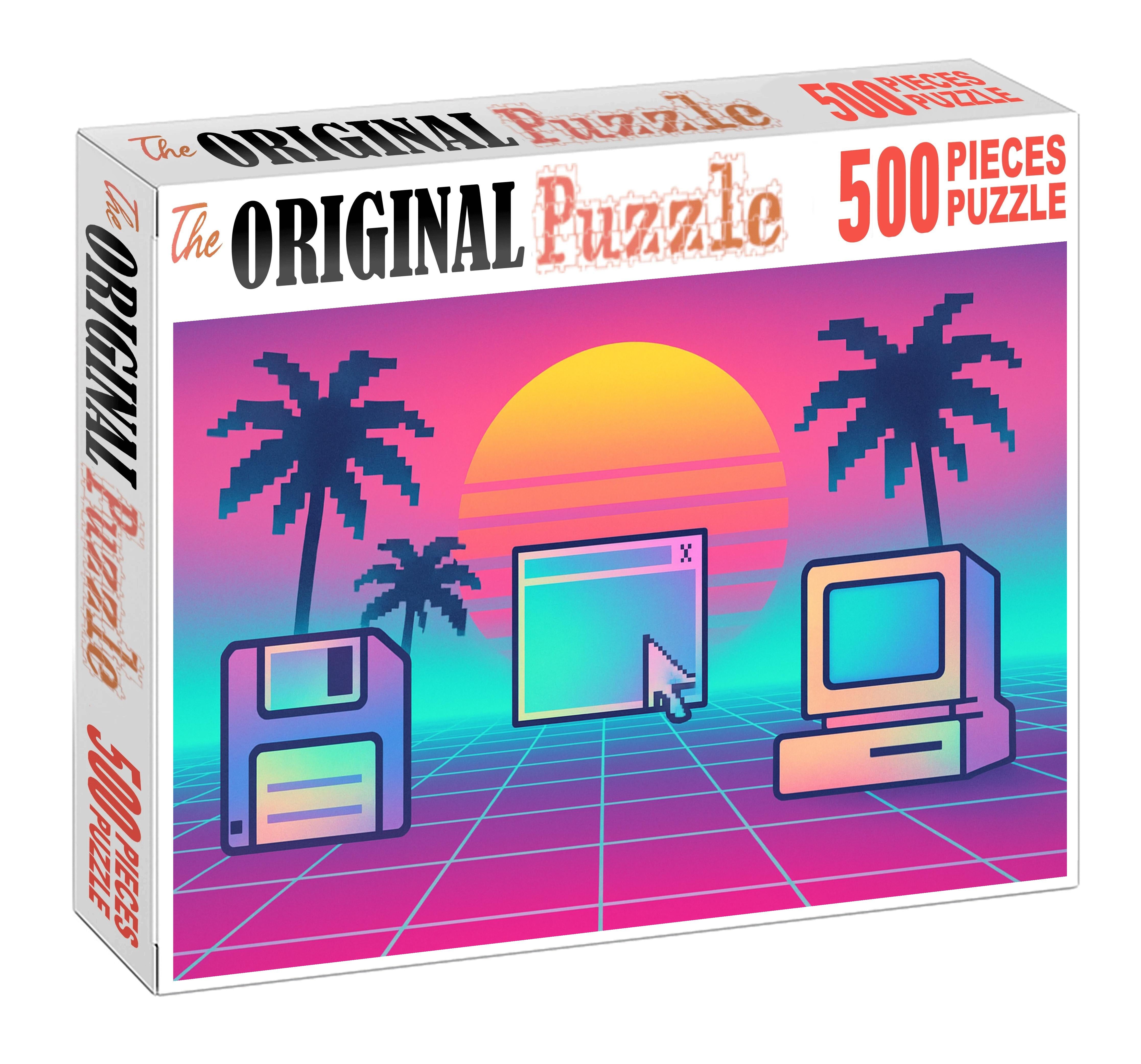 Digital Vaporwave Dreamscape Challenging Puzzles