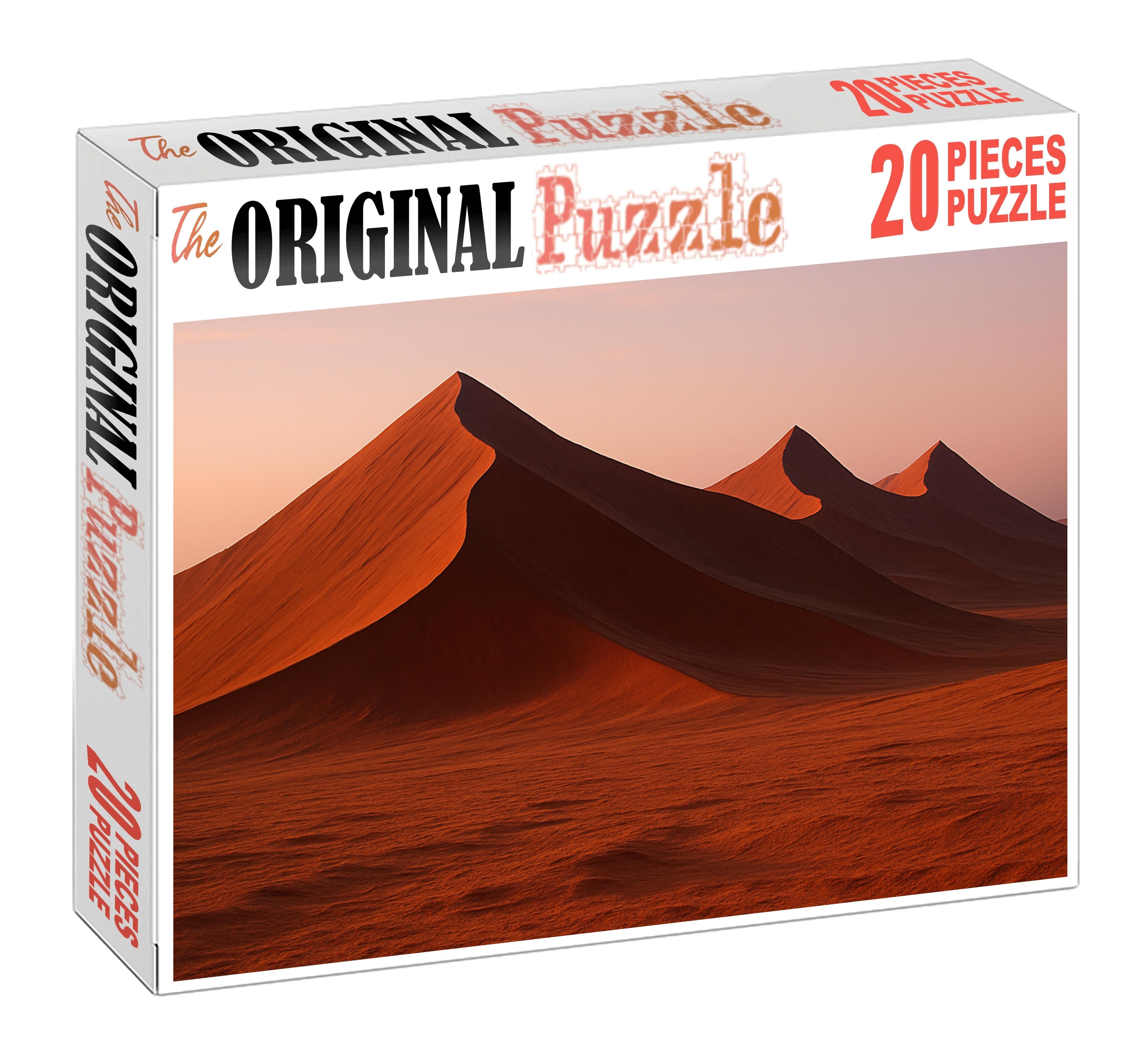 Crimson Dawn Ridge Sharp Peaks Among Rust-hued Sands Large Format Puzzle