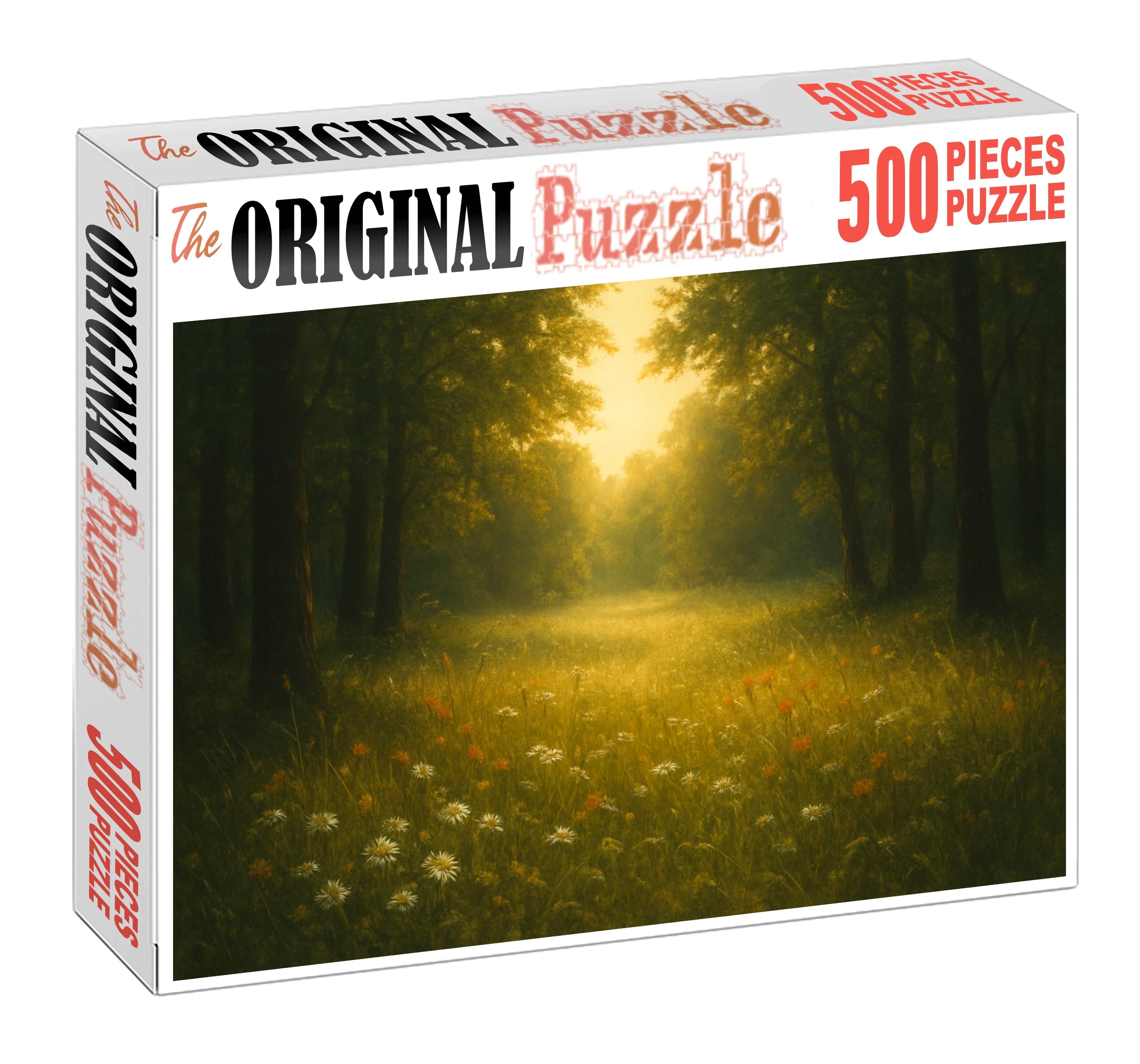 Golden Meadowwood Clearing Custom Jigsaw Puzzle