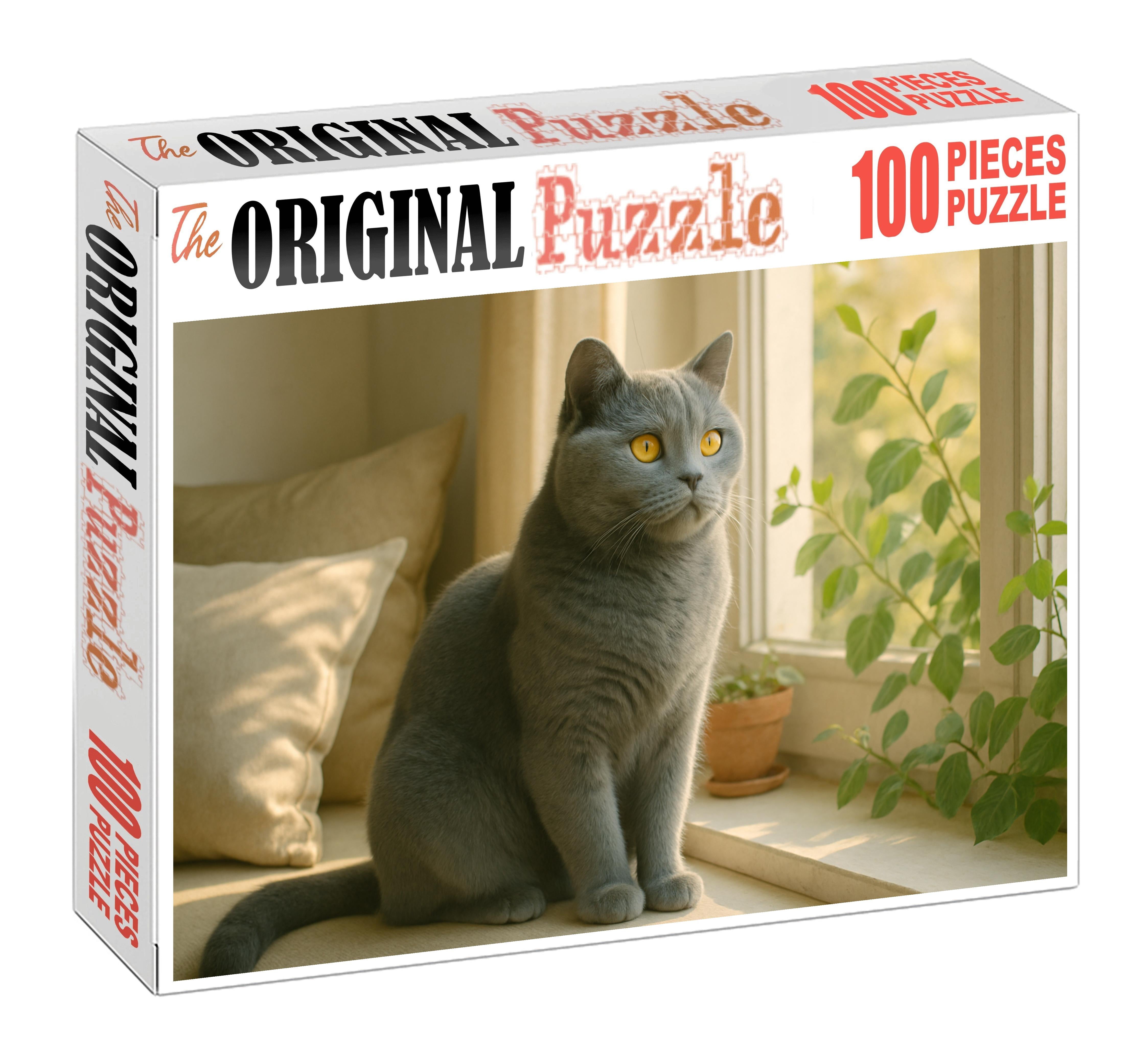 Velvet Nimbus Plush Blue Coat With Serene Demeanor Puzzle Fun