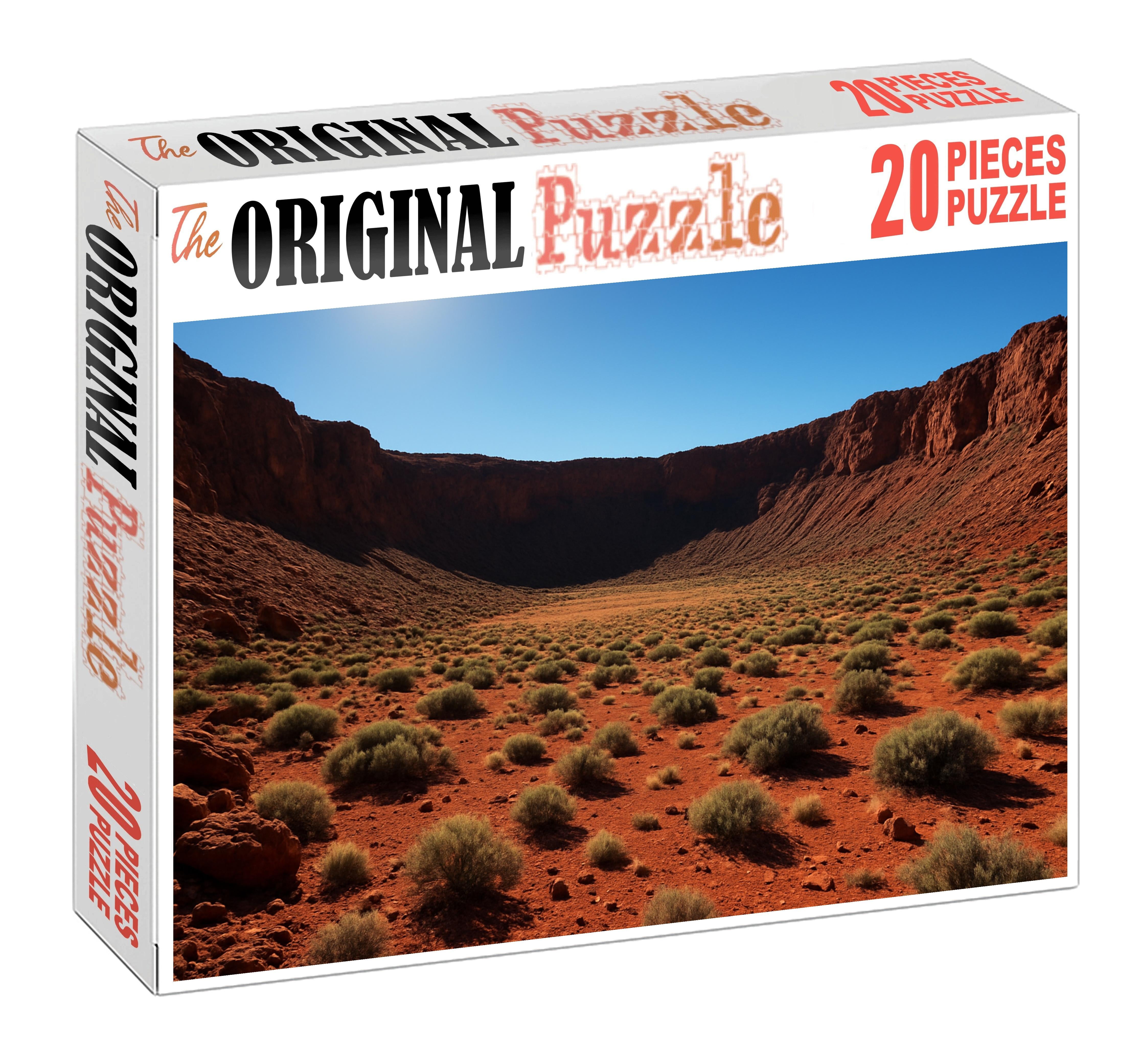 Sunlit Volcanic Crater Custom Jigsaw Puzzle