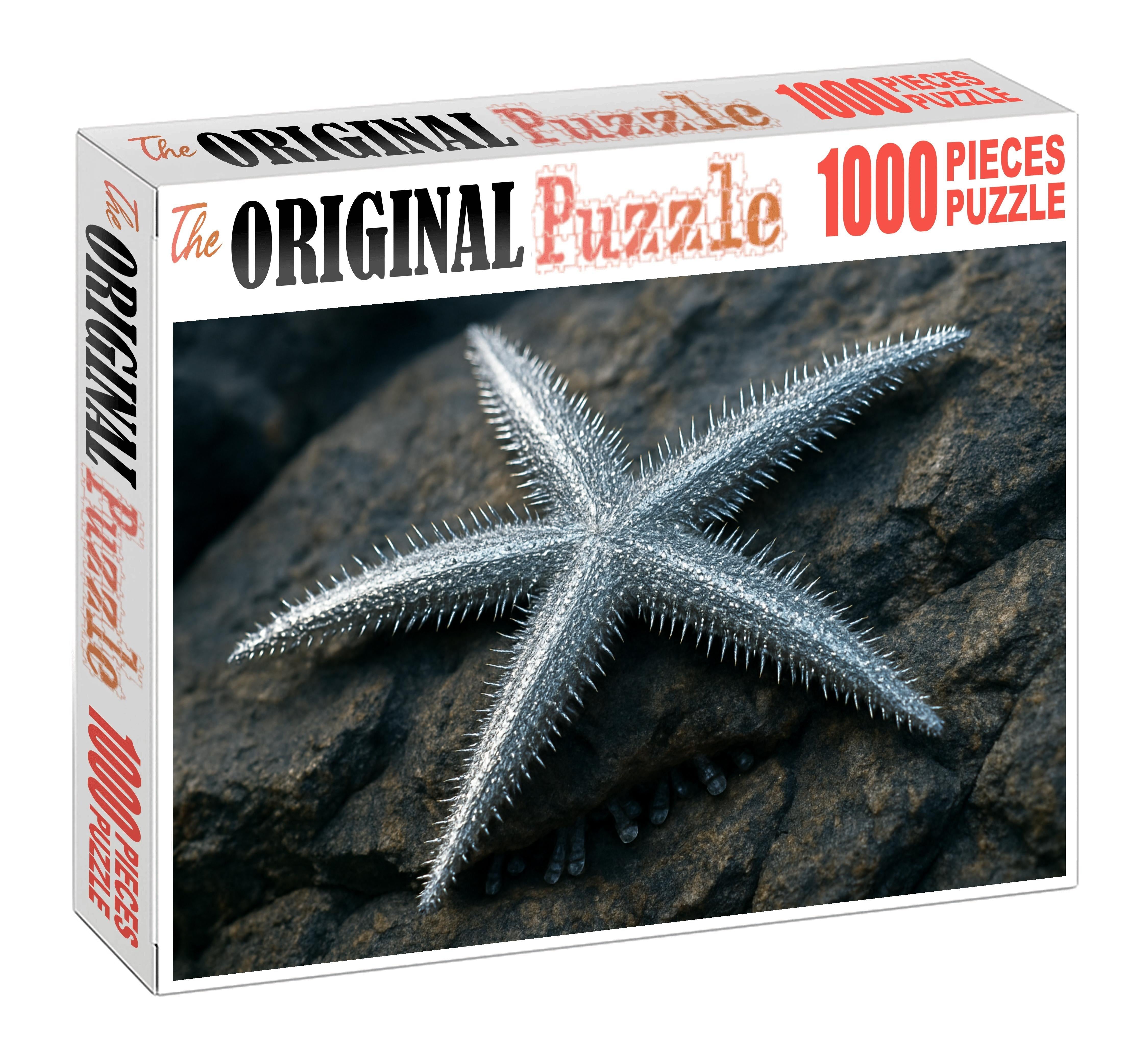 Silver-spined Starfish Hardy Echinoderm With Reflective Spines And Tube Feet 300 Piece Puzzle