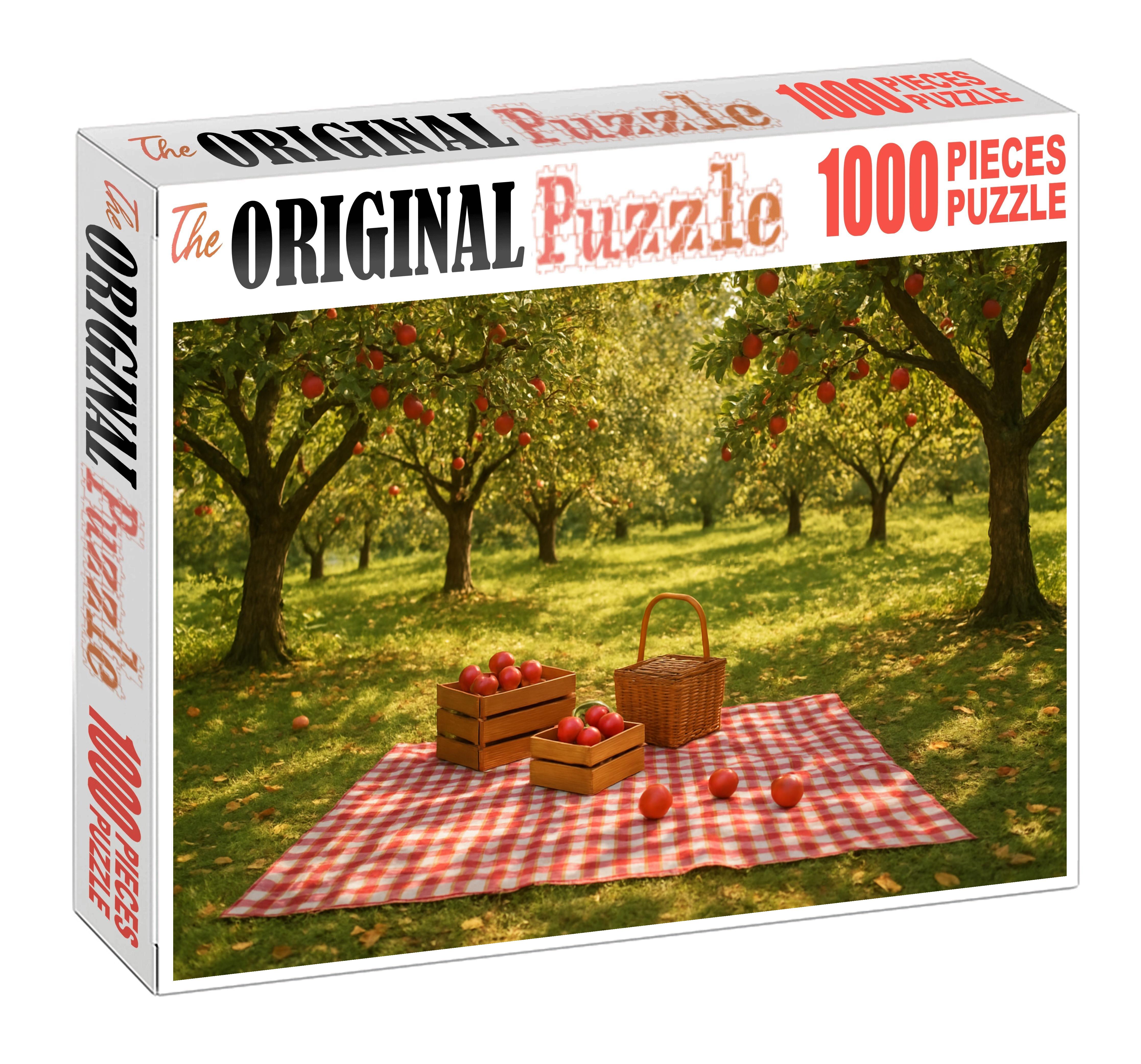 Sunlit Orchard Picnic Unique Puzzle Design