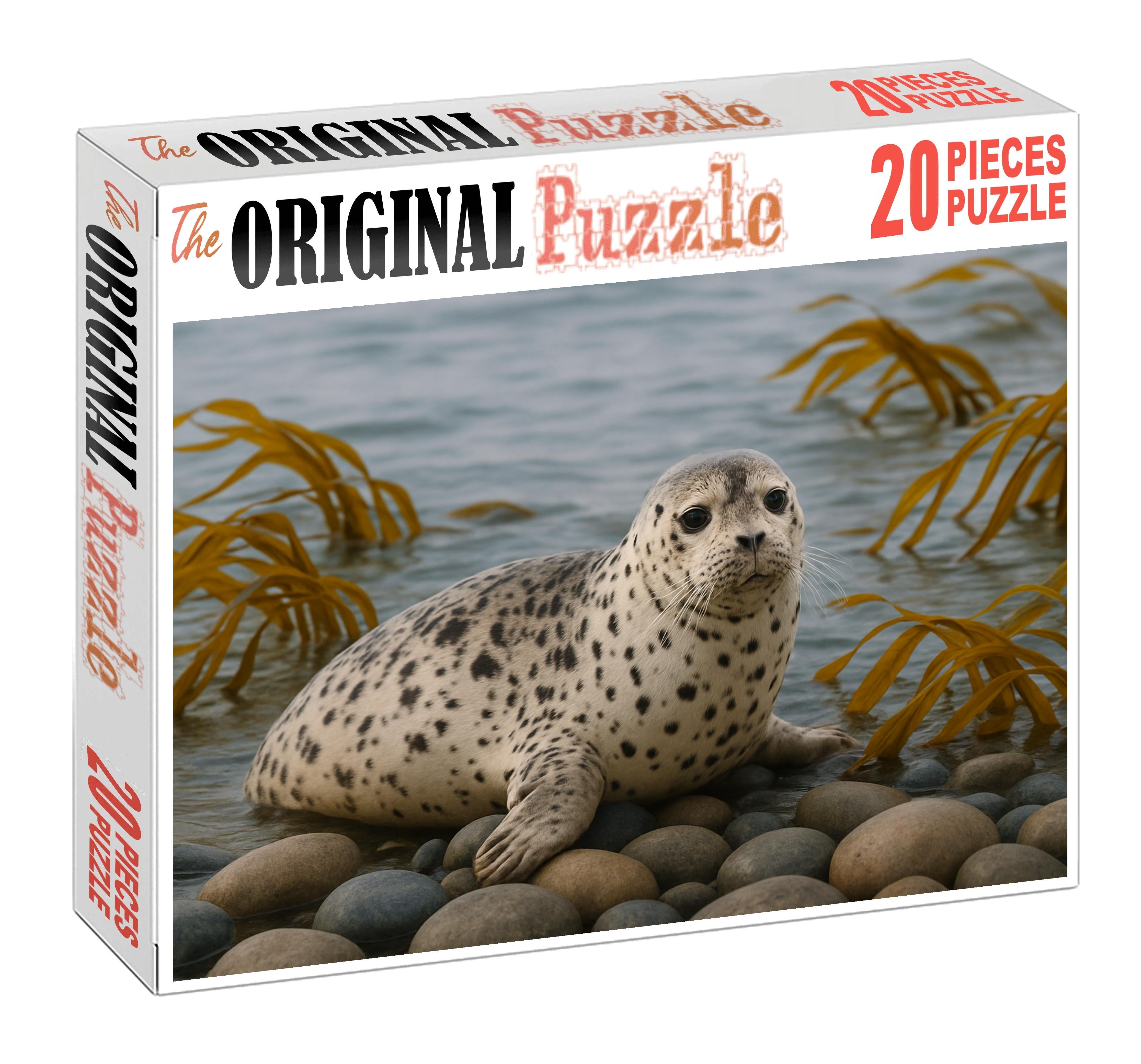 Dappled River Seal Playful Coastal Mammal 200 Piece Puzzle