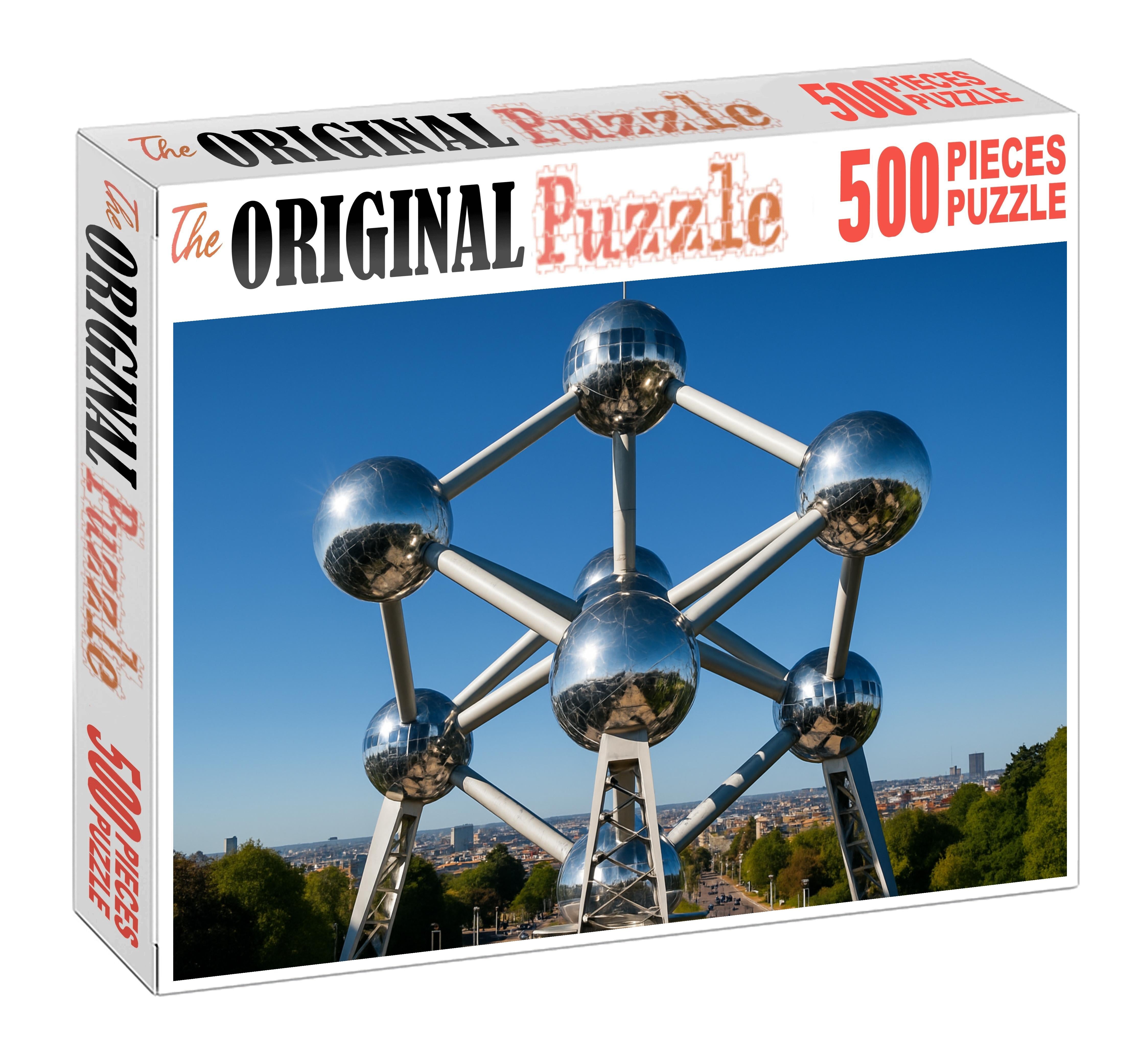 The Atomium Situated In Brussels Belgium Identified By 6850 Globally As A Symbol Of Scientific Progress And Futuristic Design Unique Puzzle Design