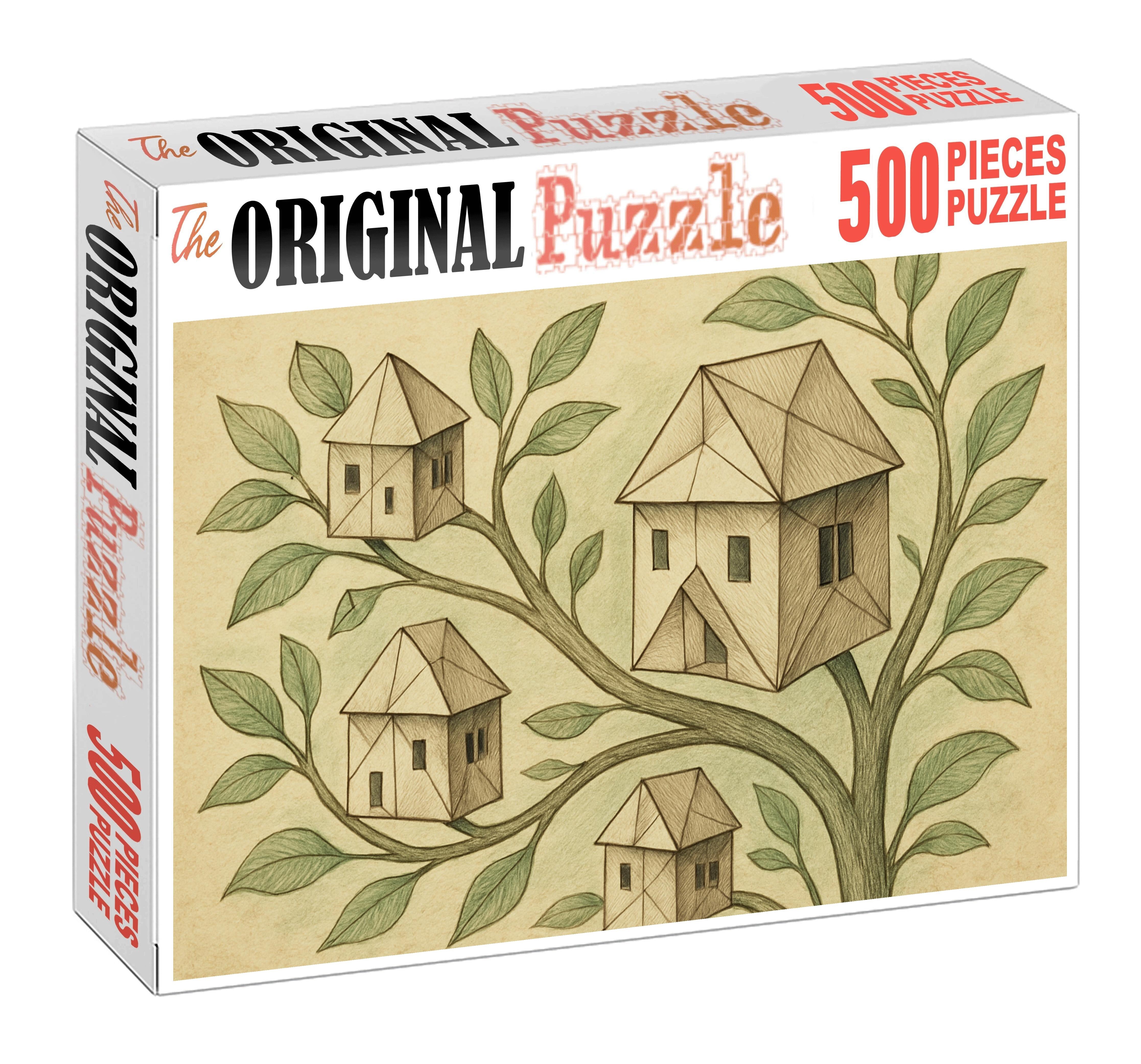The Origami Treehouse Village Premium Puzzle Pieces