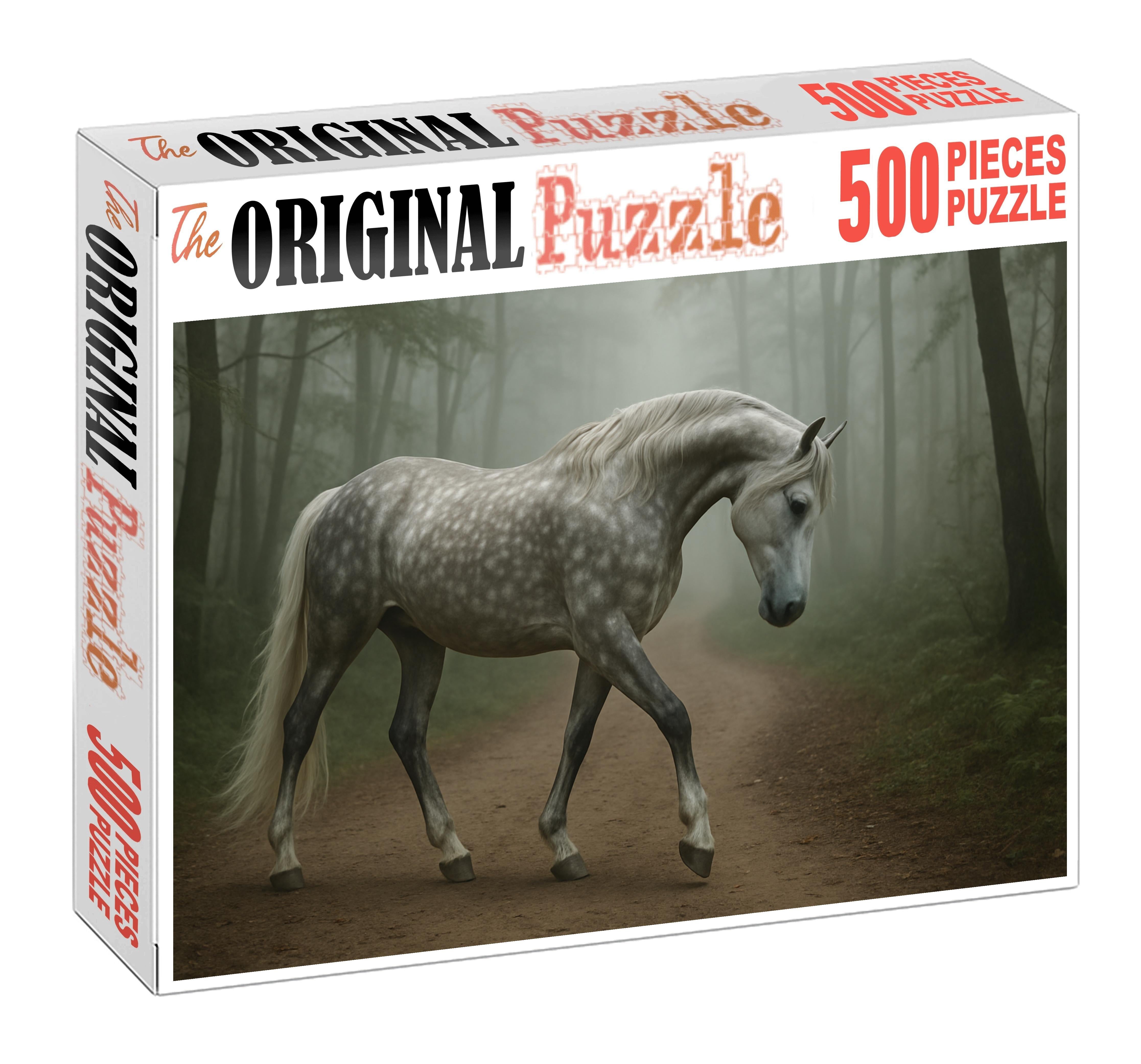 Dappled Moonlight Walker Graceful Gray Gaited Mare Custom Jigsaw Puzzle