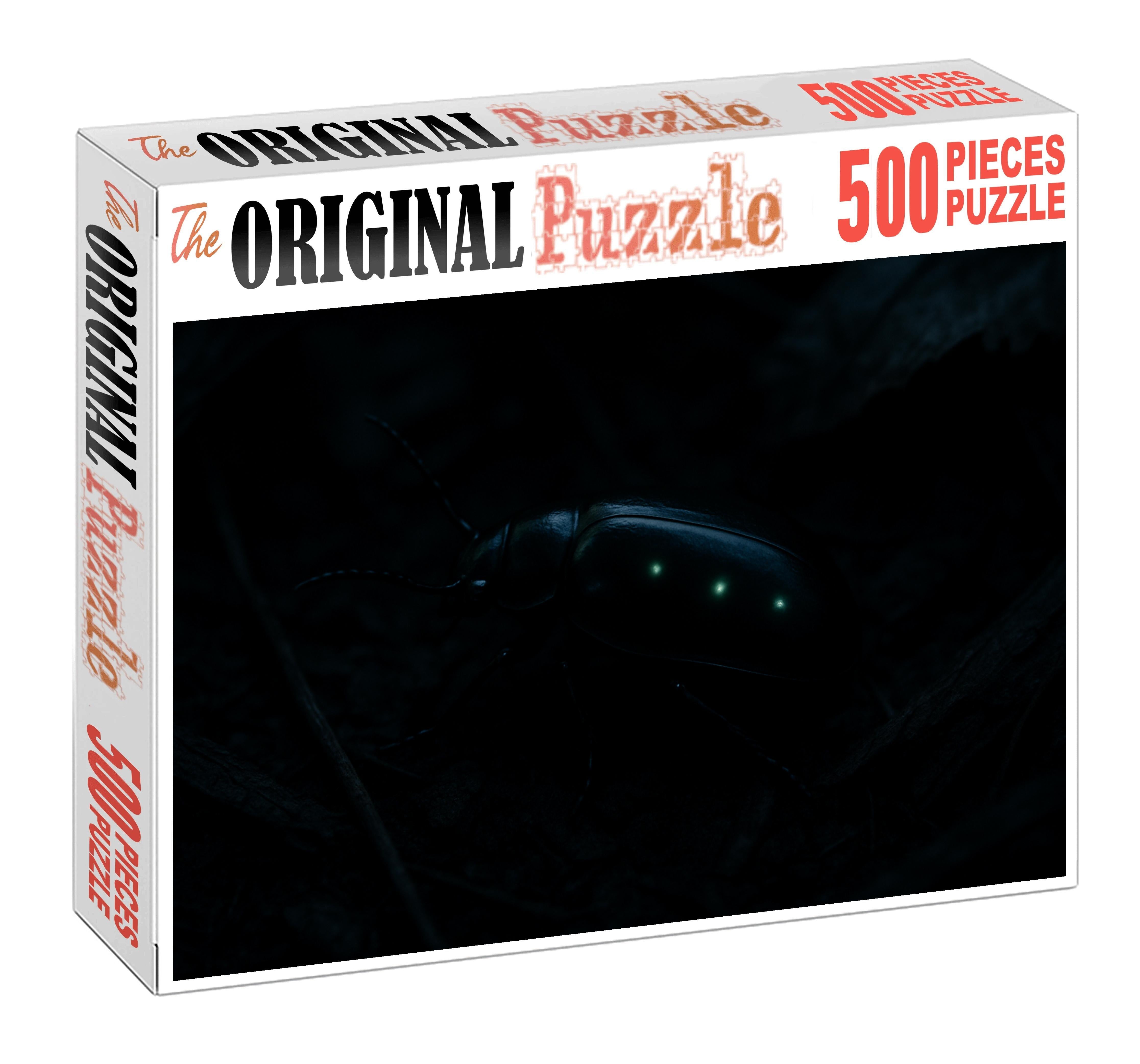 Obsidian Sprawler Stealthy Nocturnal Insect With Matte Black Armor Mini Puzzle