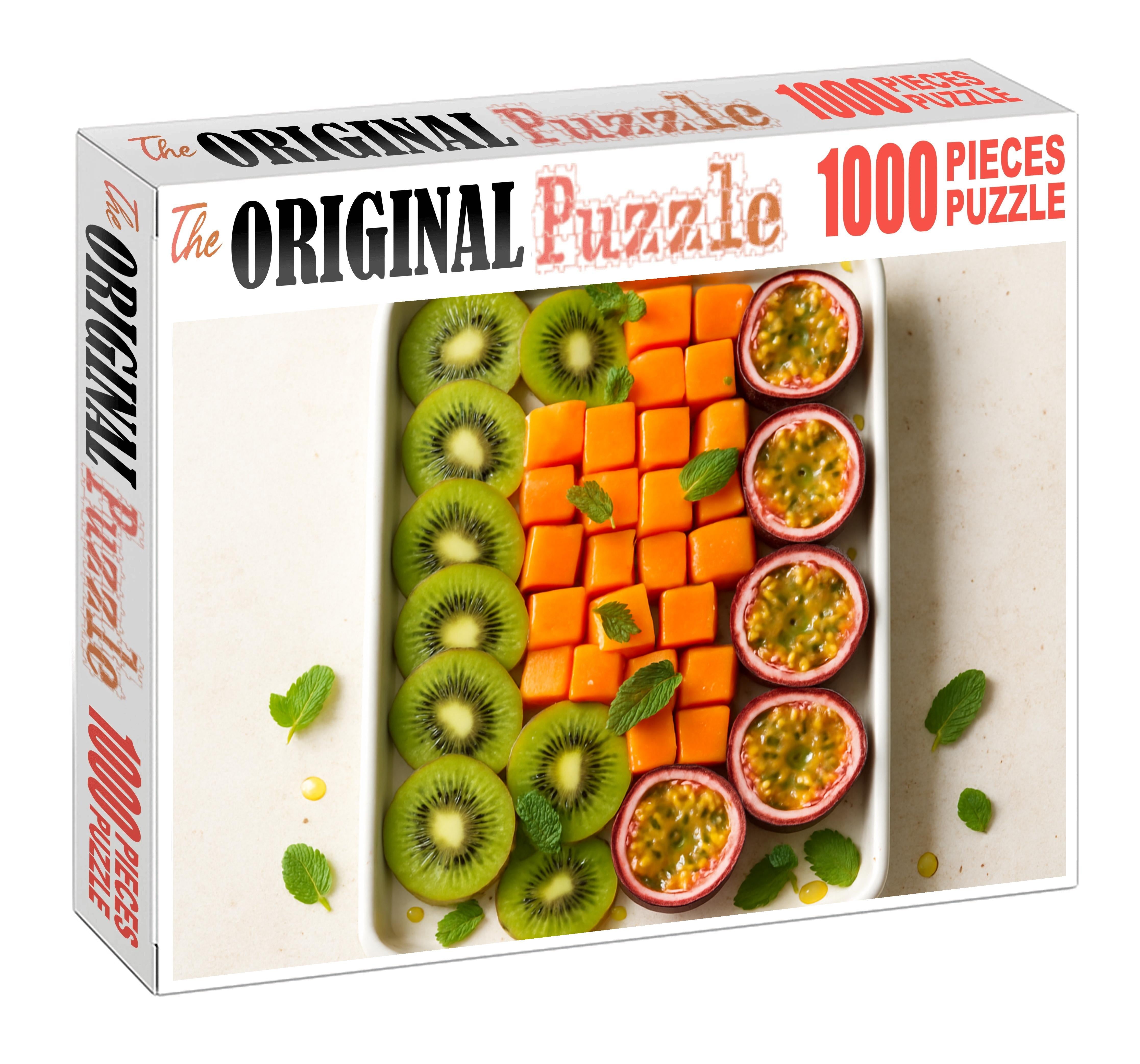 Tropical Jewel Box Kiwi Papaya And Passion Fruit Ensemble 500 Piece Puzzle