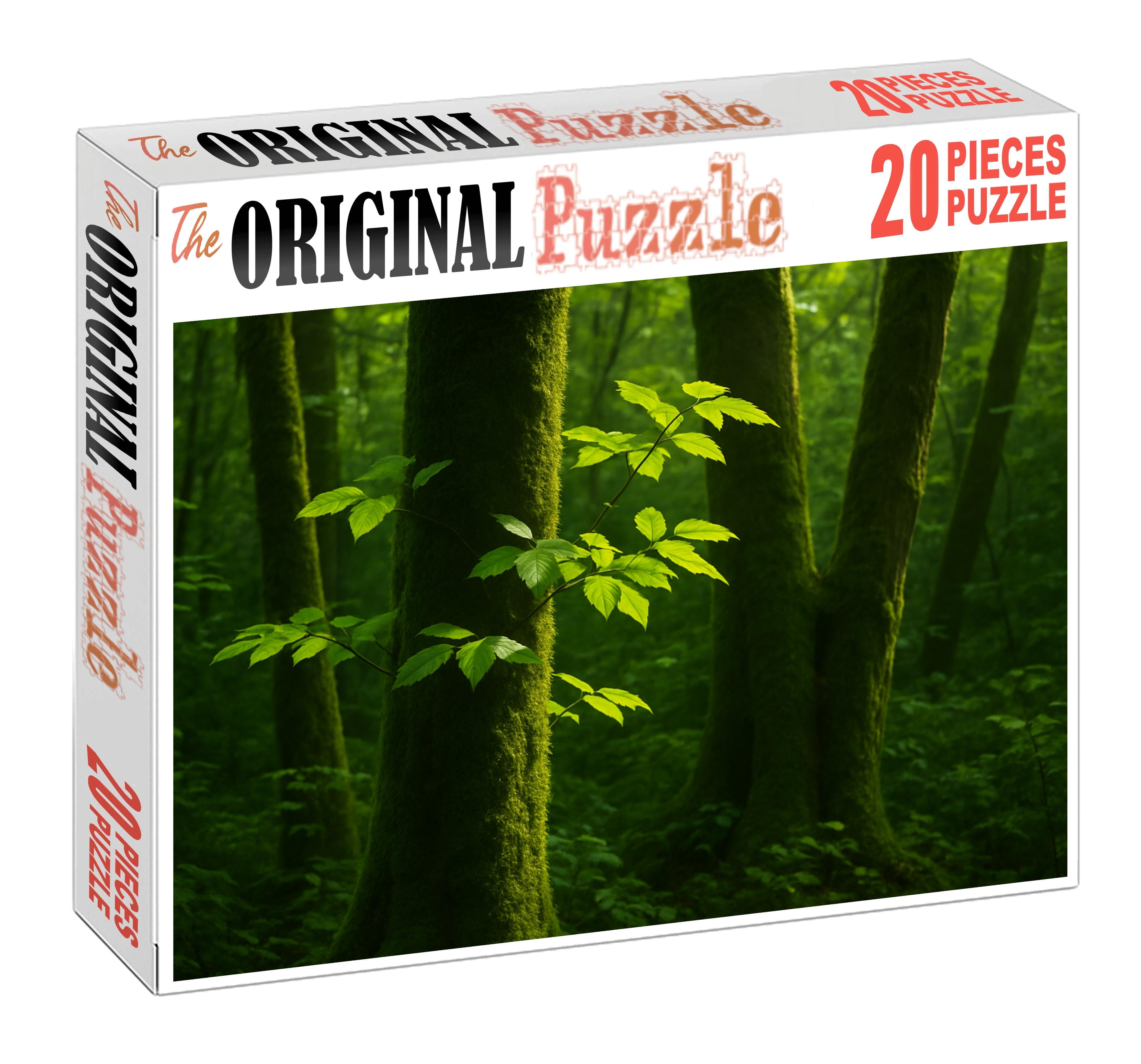 Emerald Forest Glimpse Premium Puzzle Pieces