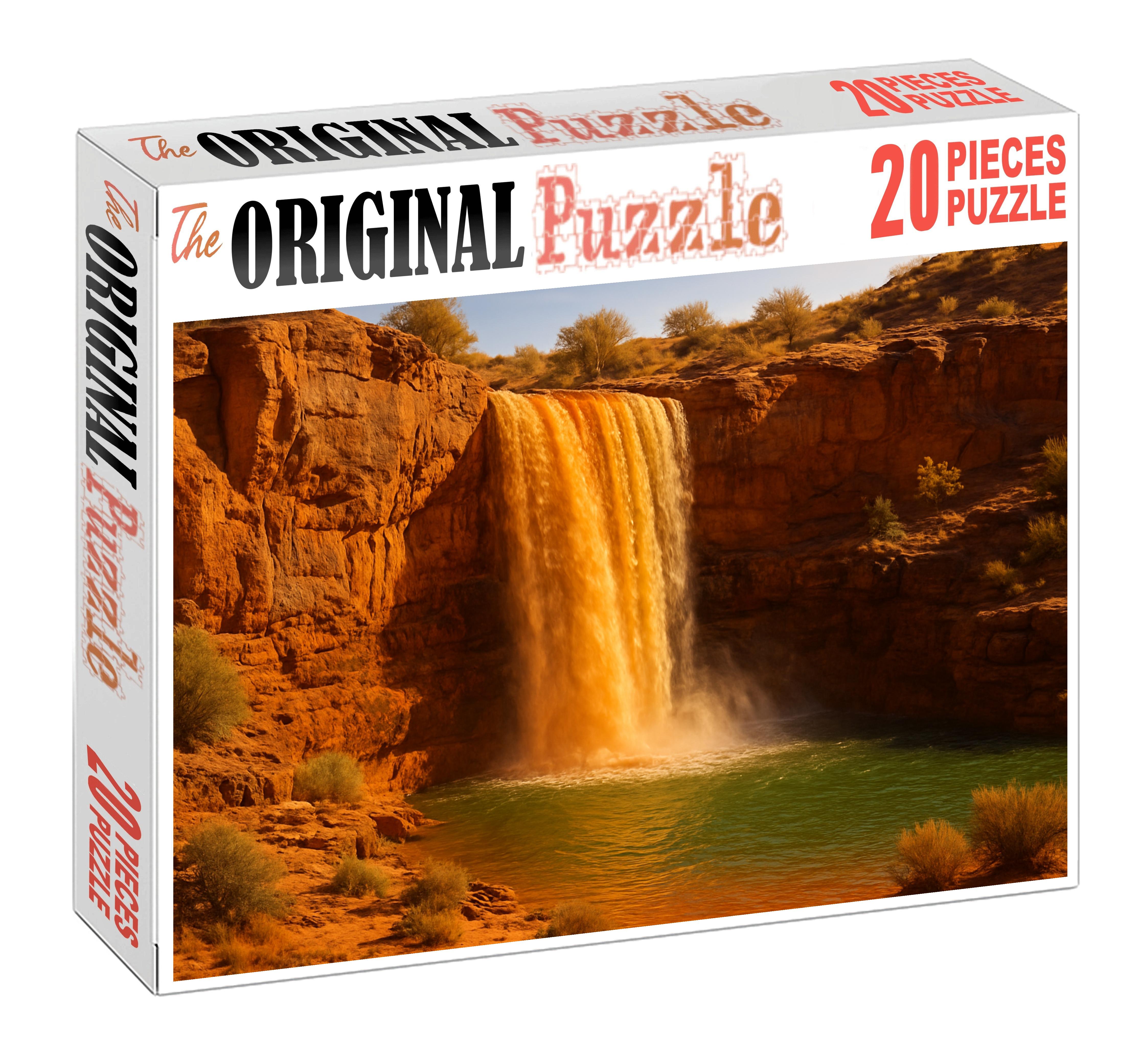 Amber Cascade Of The Ancient Bluff 200 Piece Puzzle