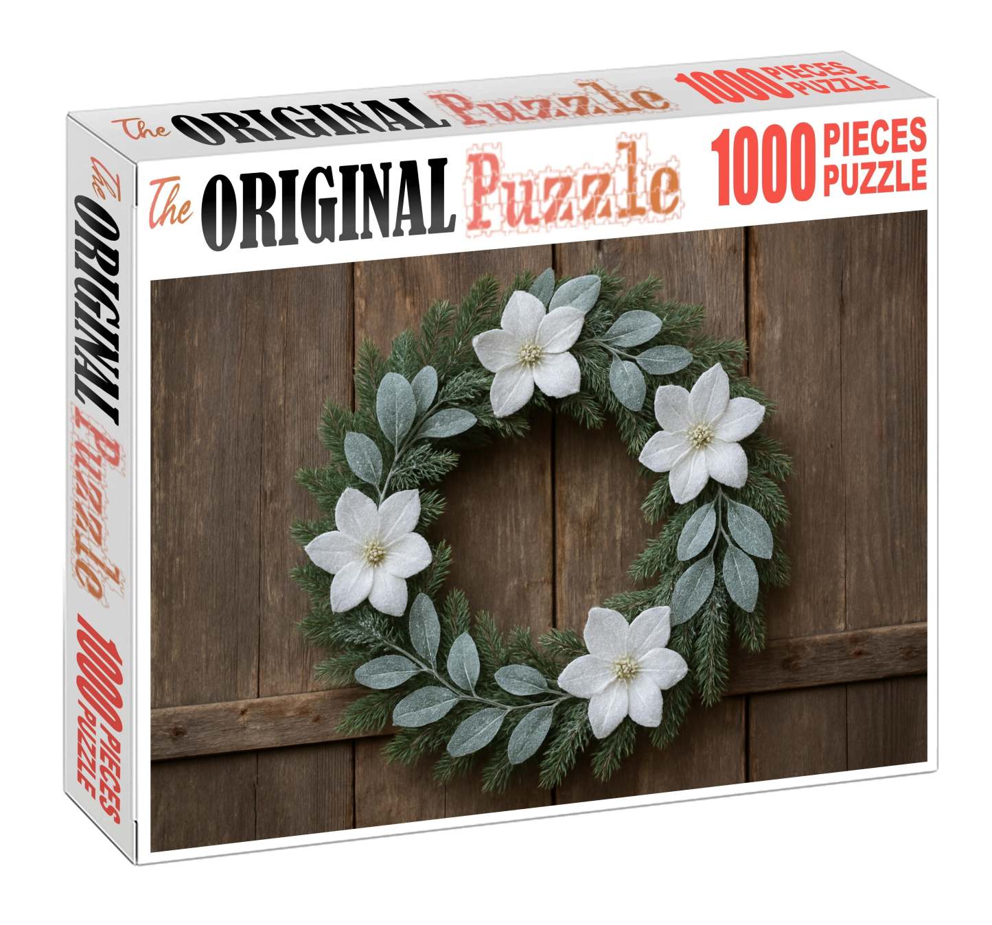 Winter Frost Evergreen And Bloom Wreath 200 Piece Puzzle