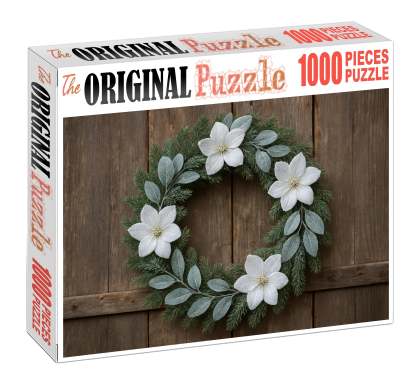 Winter Frost Evergreen And Bloom Wreath 200 Piece Puzzle