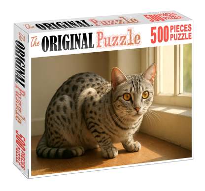 Silver Ripple Shimmering Silver-spotted Shorthaired With Curious Nature 200 Piece Puzzle