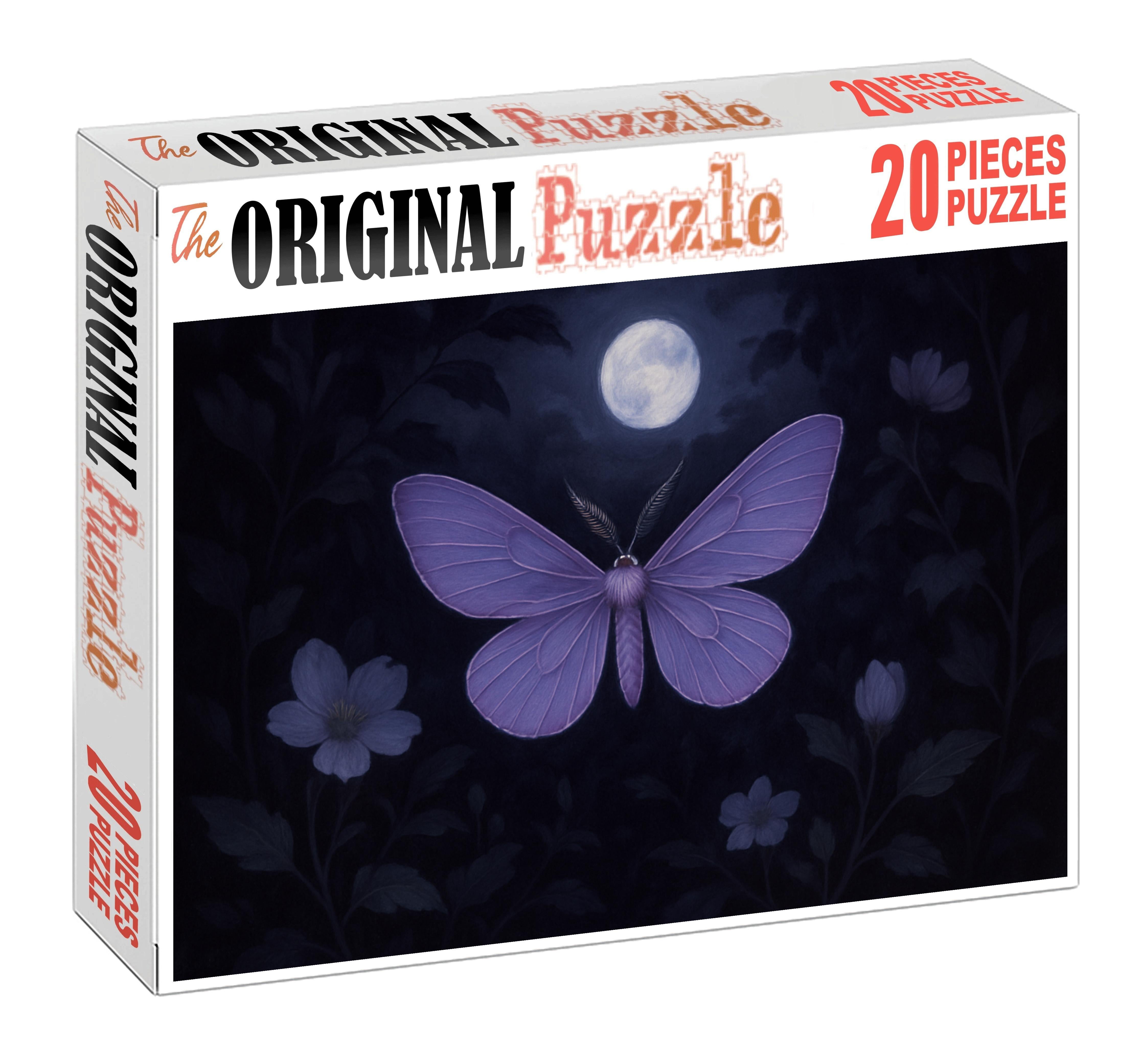 Violet Veil Moth Enigmatic Night Flyer With Iridescent Purple Wings Mini Puzzle