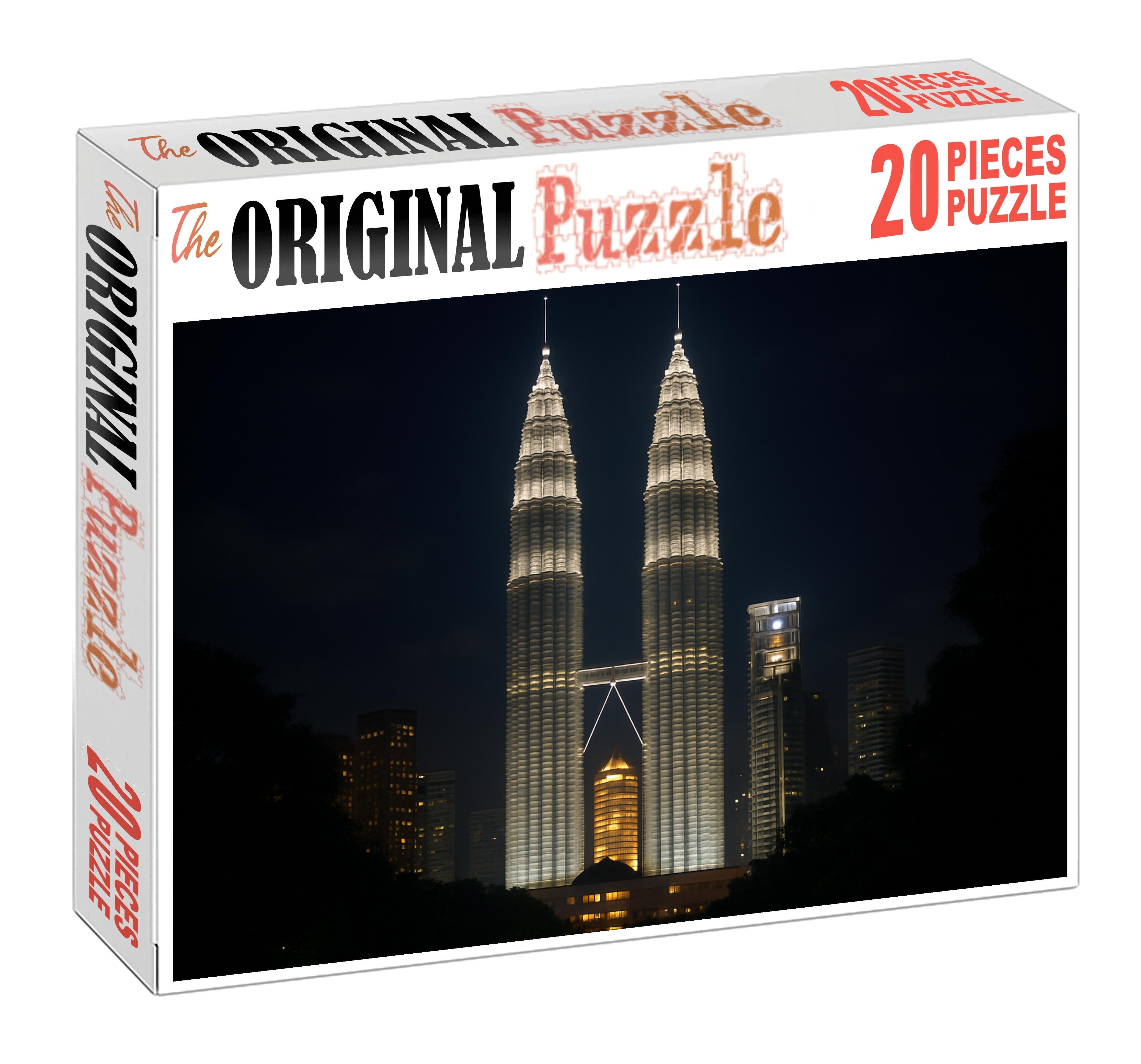 Petronas Twin Towers Skyline Postmodern Twin Spires Anchoring Kuala Lumpur's Urban Core Puzzle For Adults