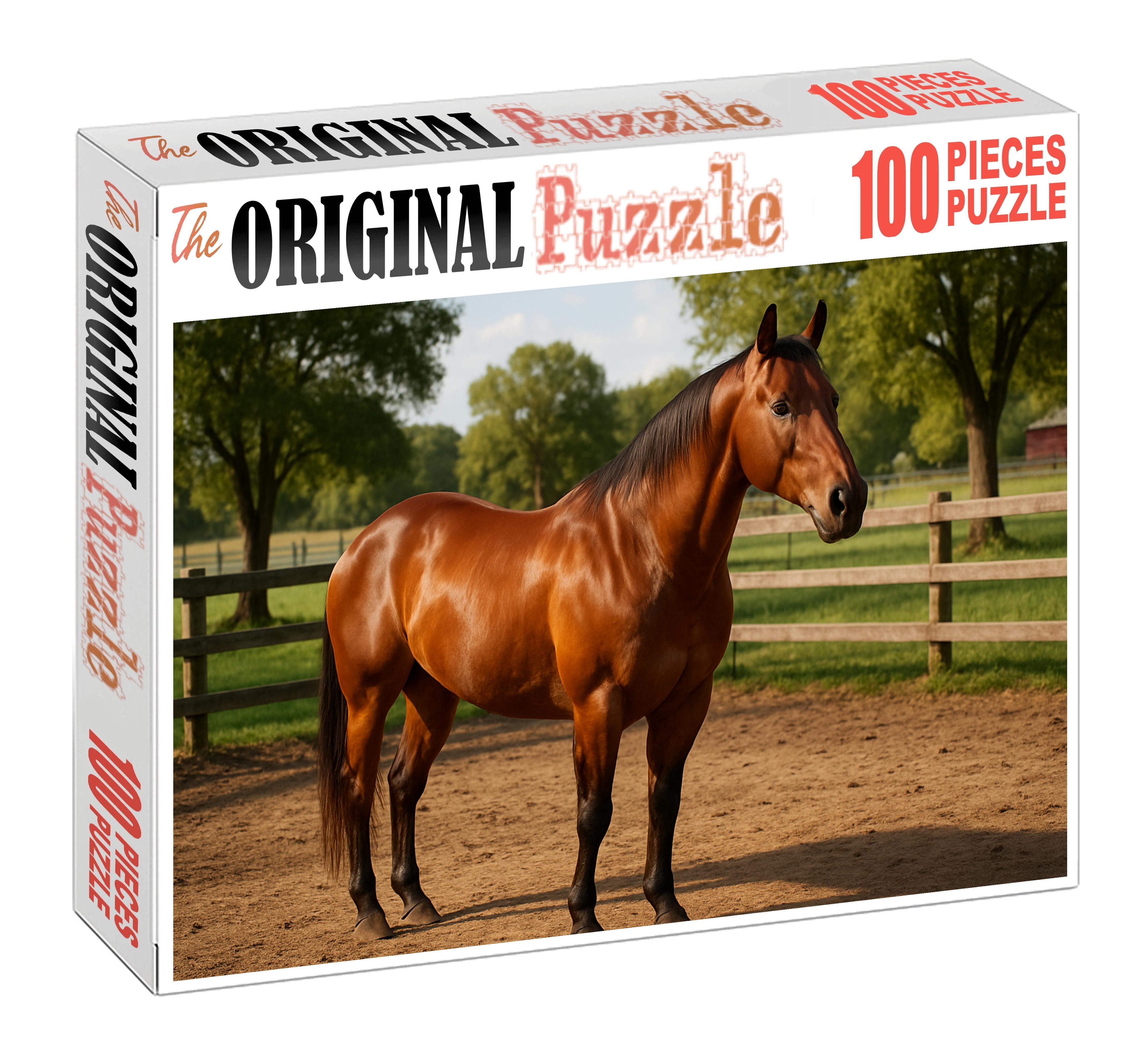 Golden Sunrise Quarter Horse Classic Bay With Exceptional Versatility Puzzle Collection
