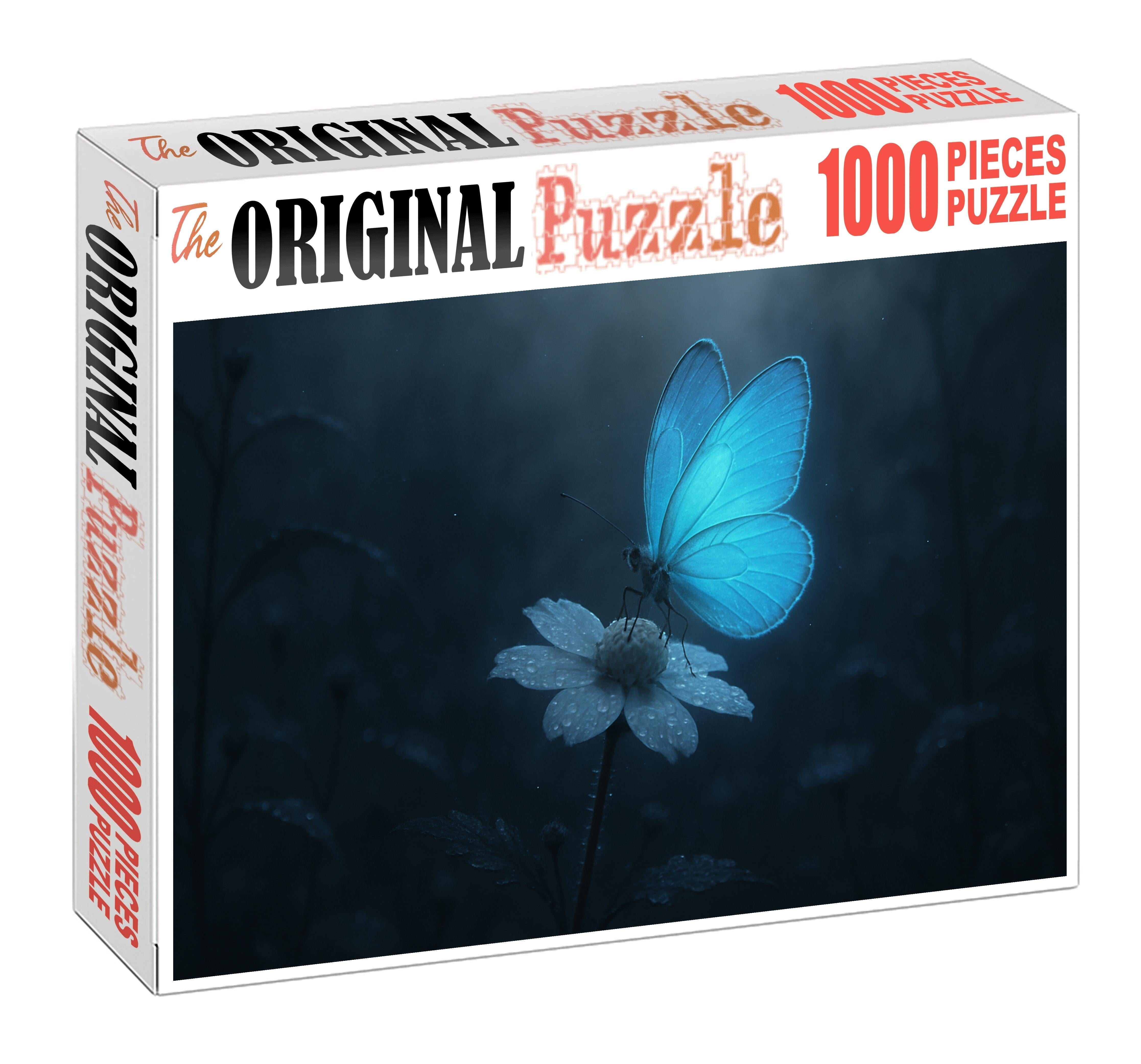 Cerulean Veil Butterfly Ephemeral Glider Of Misty Forests Puzzle Collection