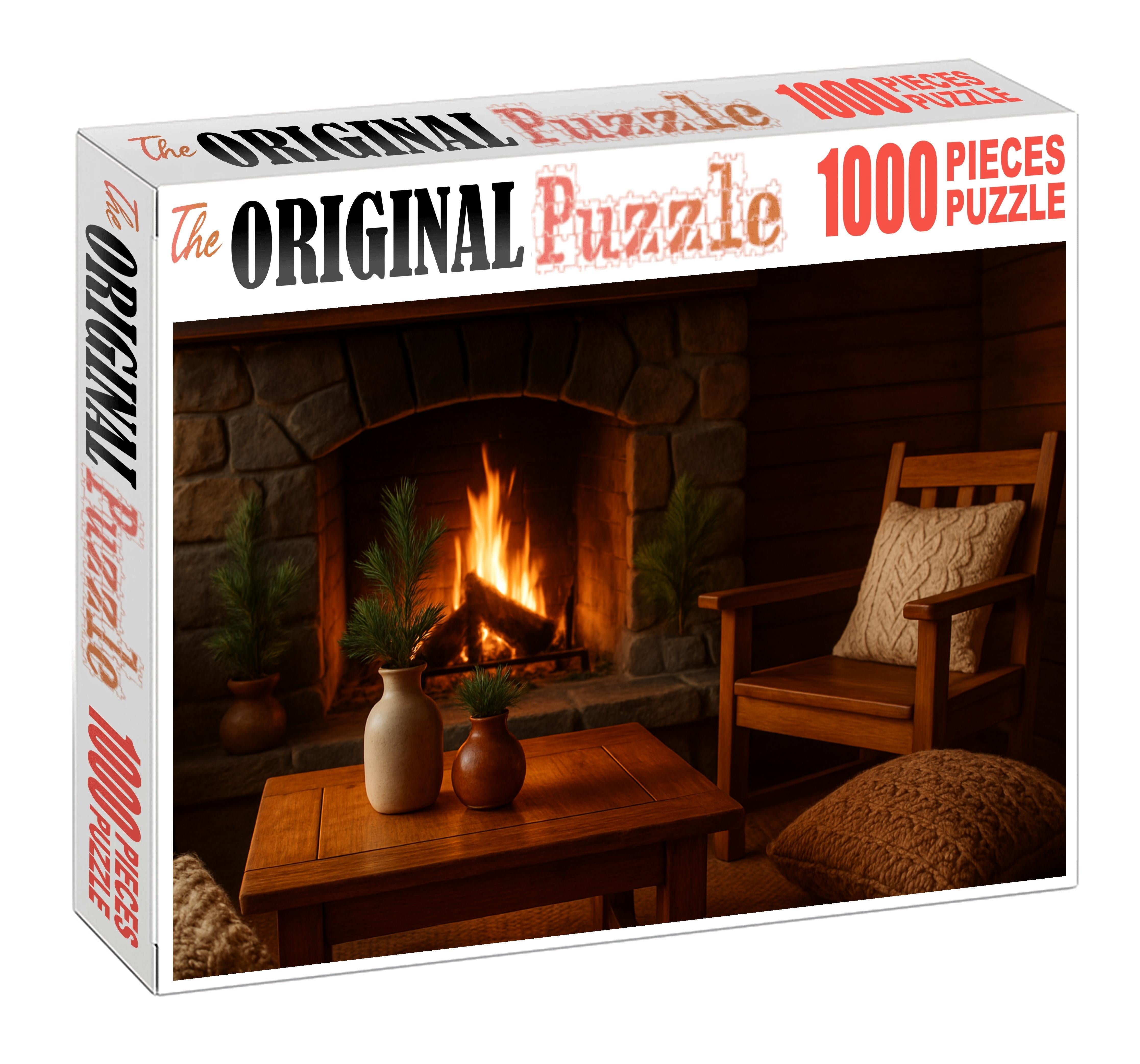Golden Winter Hearth 200 Piece Puzzle