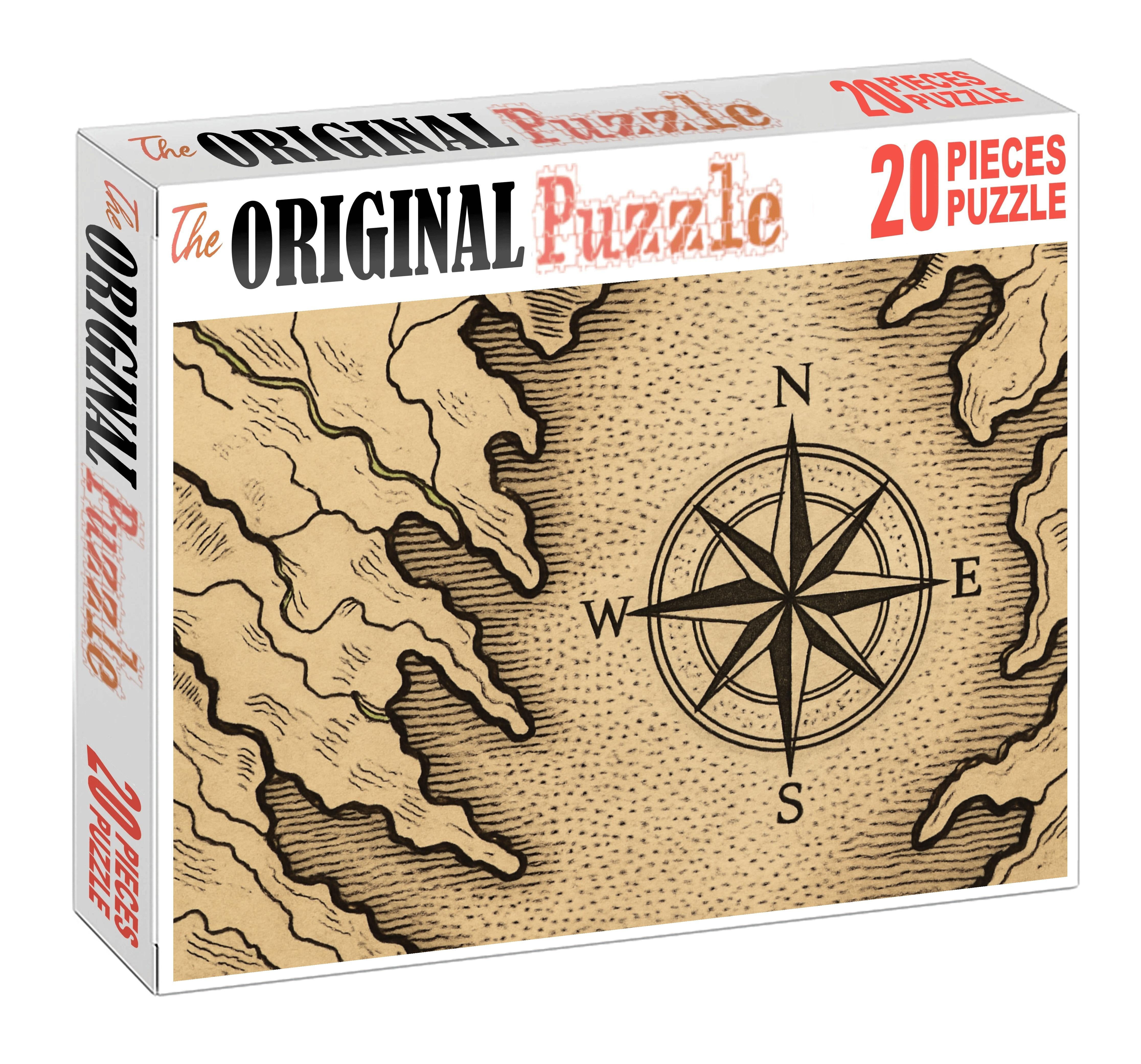 Historic Nautical Map Detail Precision Ink Lines With Stippling Custom Jigsaw Puzzle