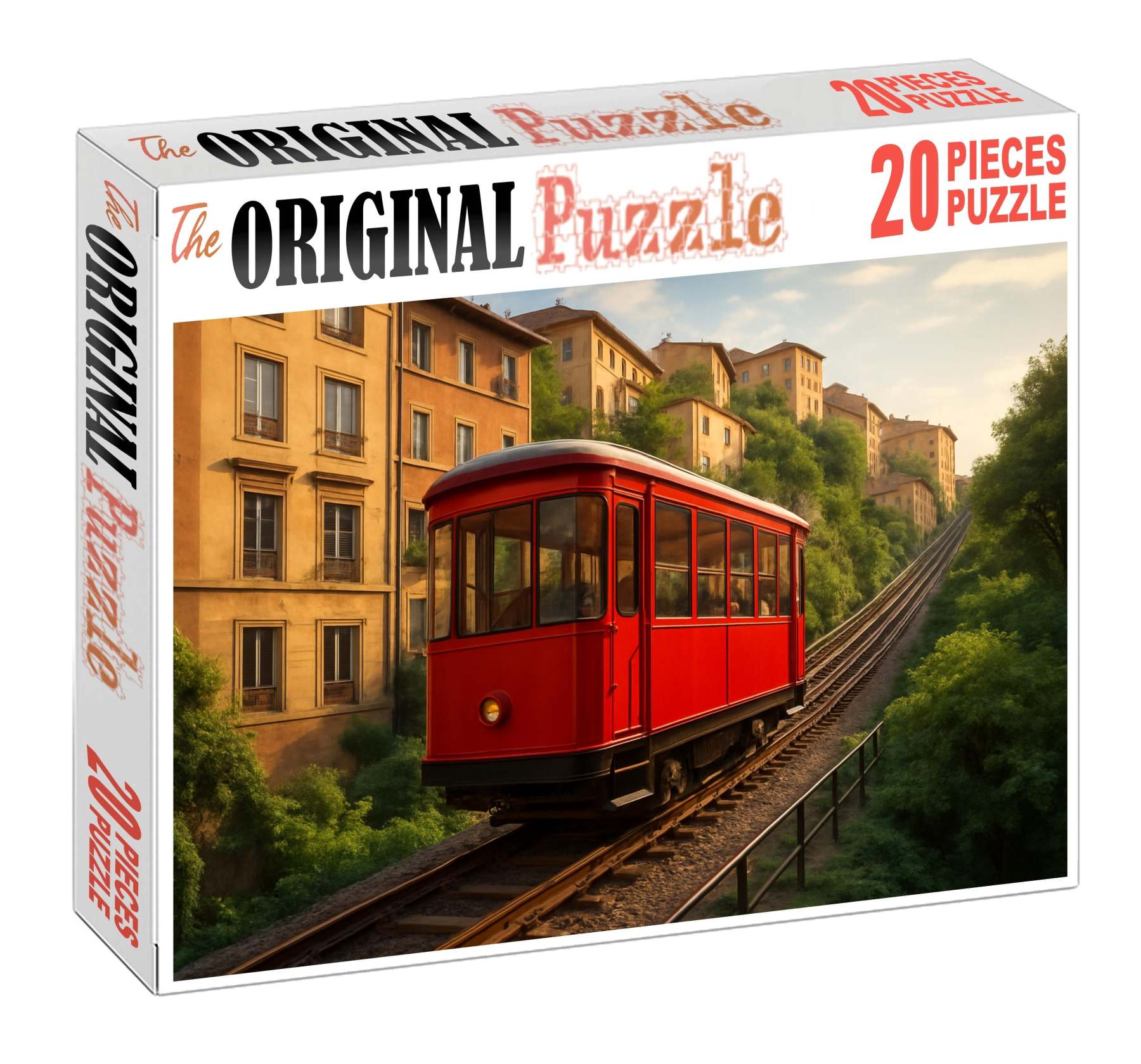 Crimson Fire Funicular Premium Puzzle Pieces