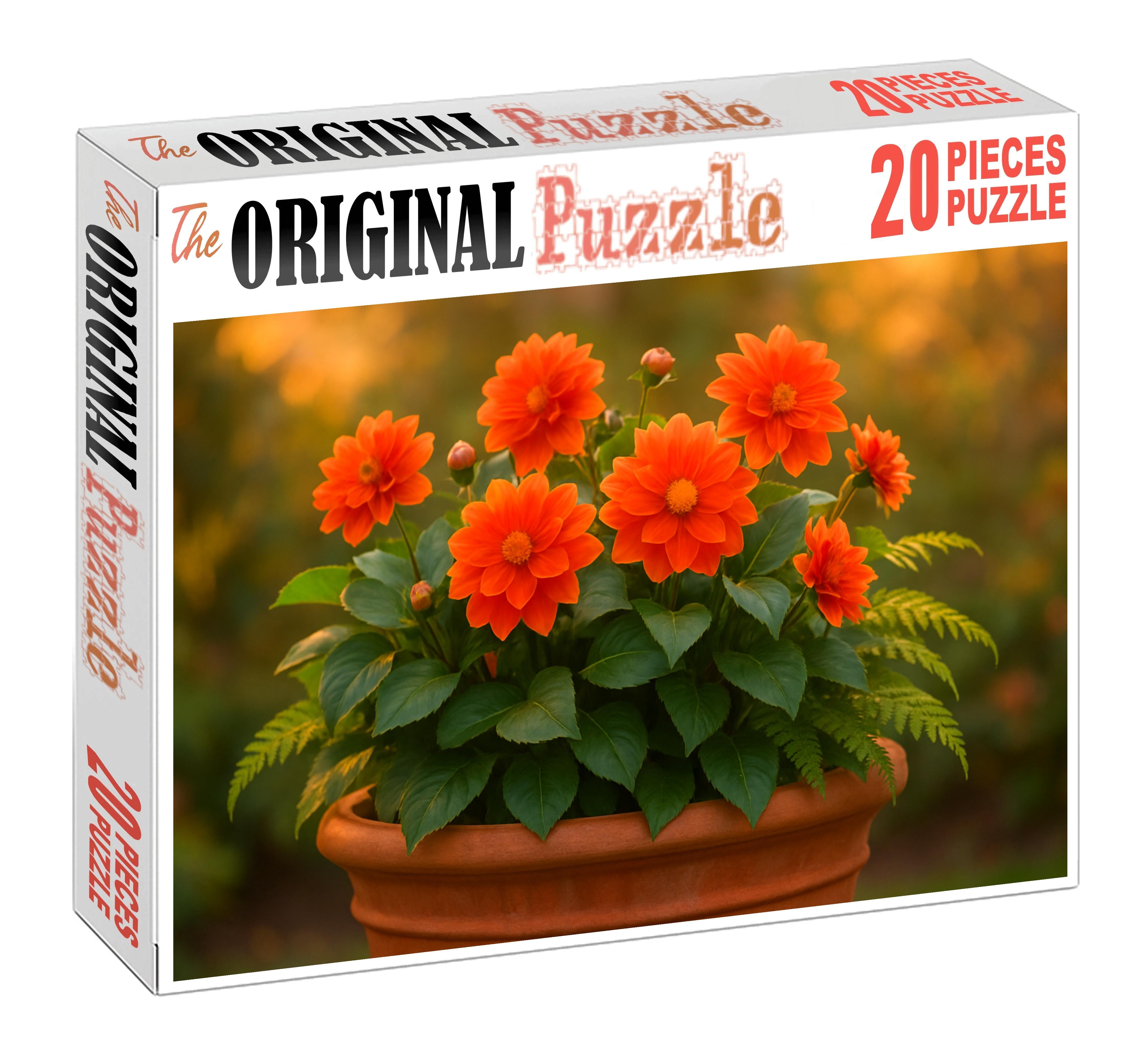 Tropical Sunset Planter Bold Colors With Lush Greenery Family Puzzles