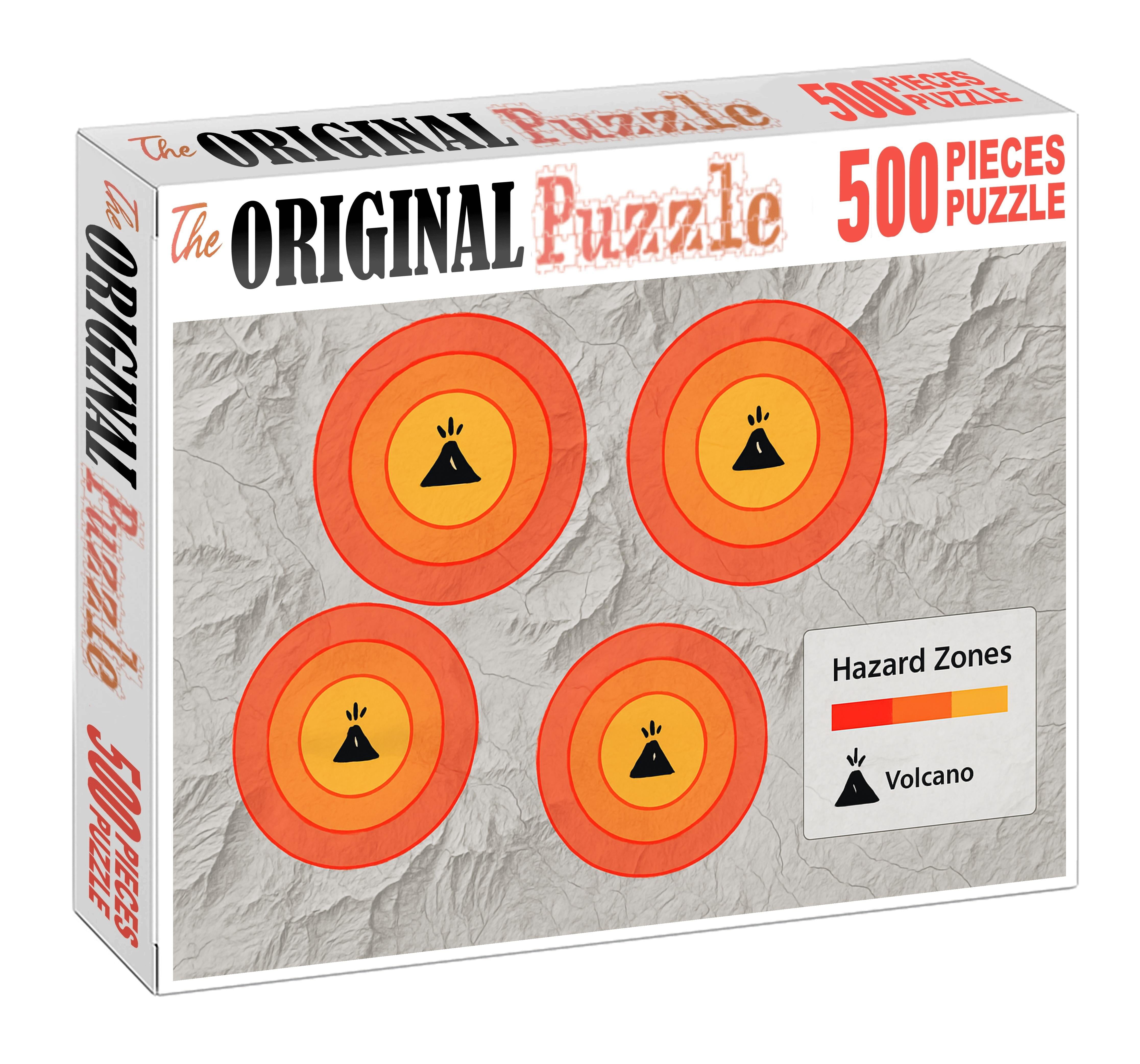 Volcanic Activity Intensity Map Large Format Puzzle