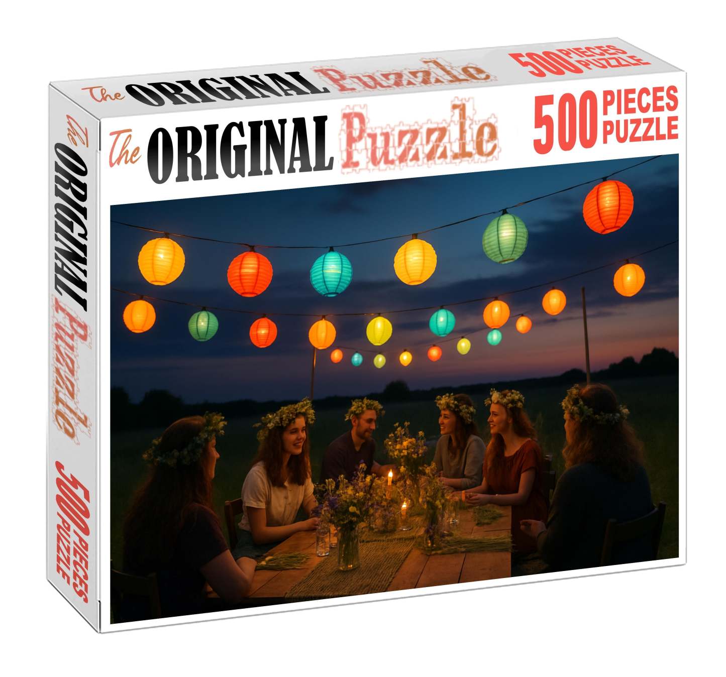 Dew-kissed Summer Festival Lanterns And Floral Crowns In An Open Field 20 Piece Puzzle