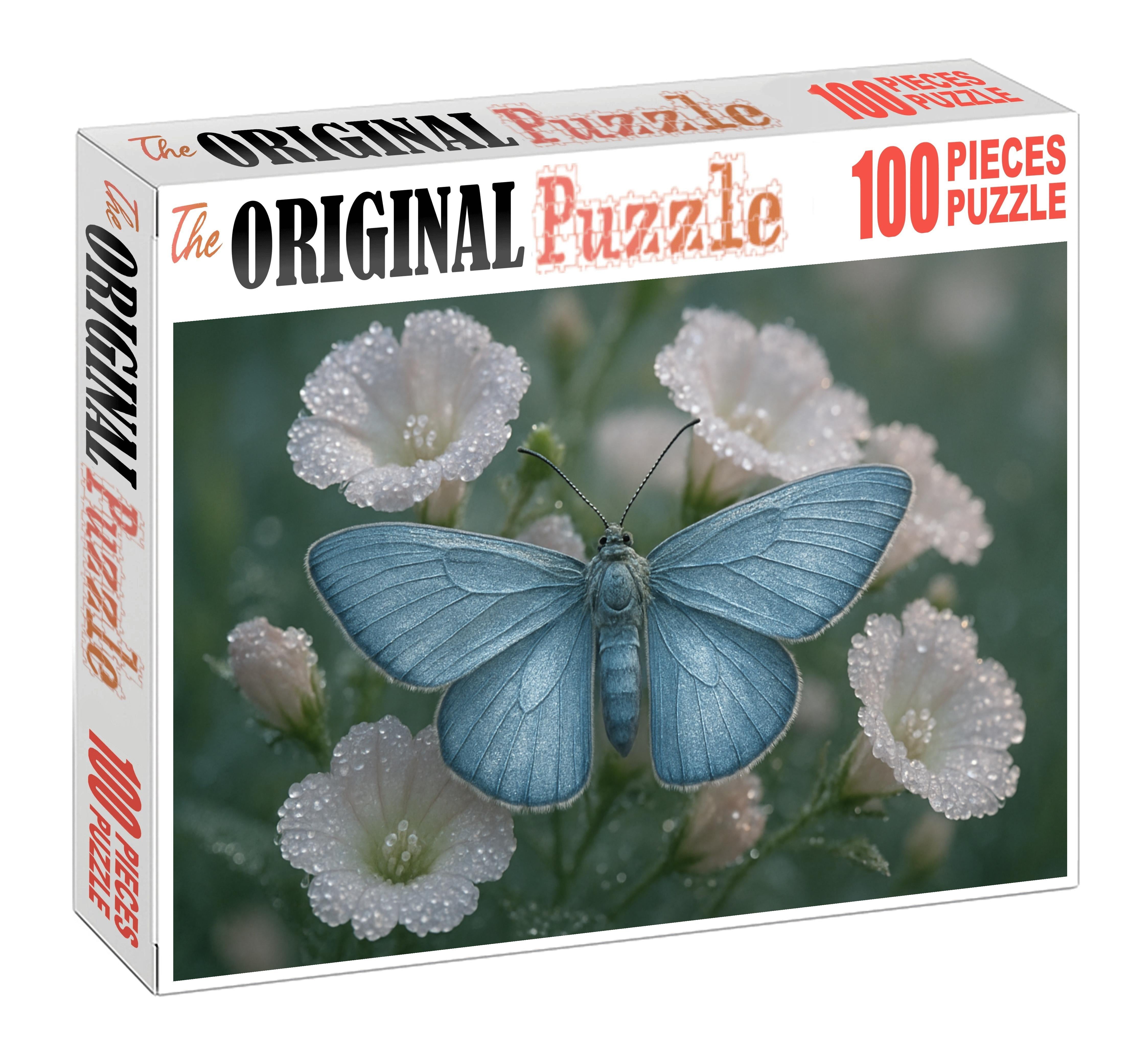 Silver Dew Moth Dawn-active Pollinator With Reflective Wings Puzzle Collection