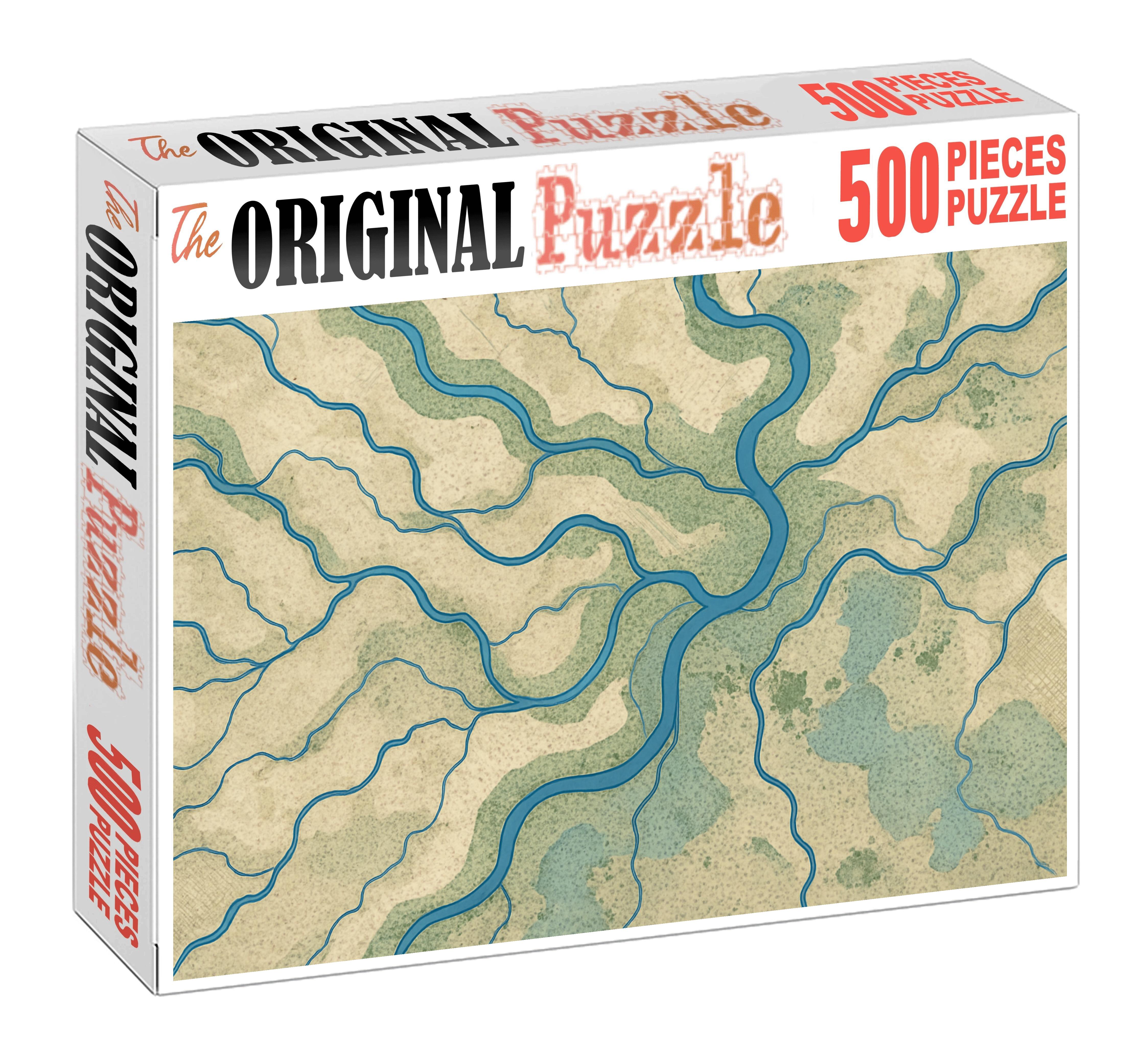 Dynamic River Network Flow Map Challenging Puzzles