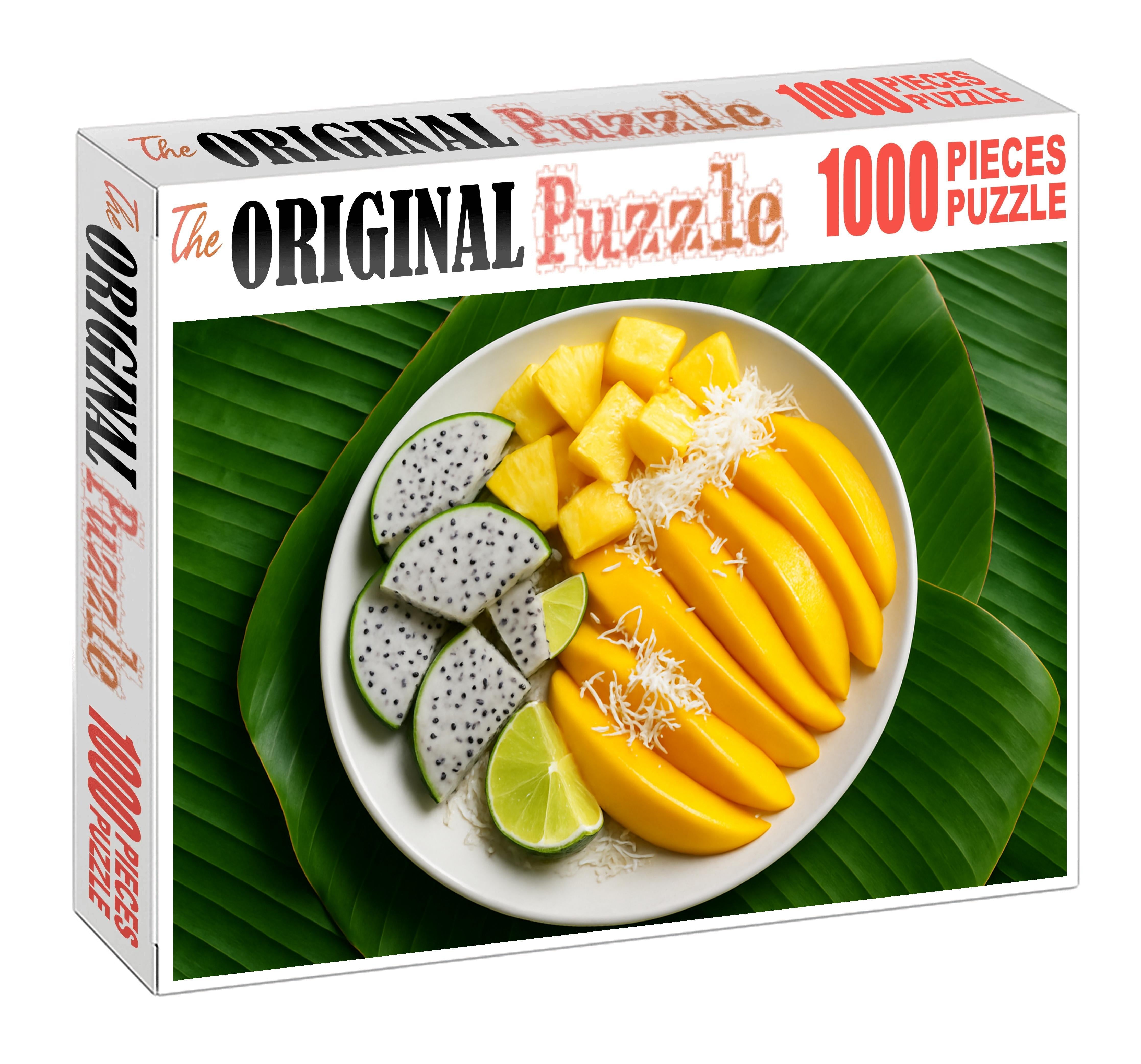 Tropical Breeze Medley Mango Pineapple And Dragon Fruit Elegance 20 Piece Puzzle